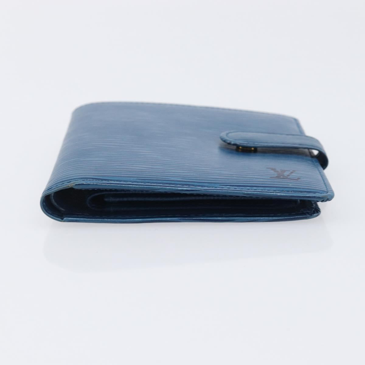 LOUIS VUITTON Epi Porte Billets Compact Wallet Blue M63555 LV Auth 208841A