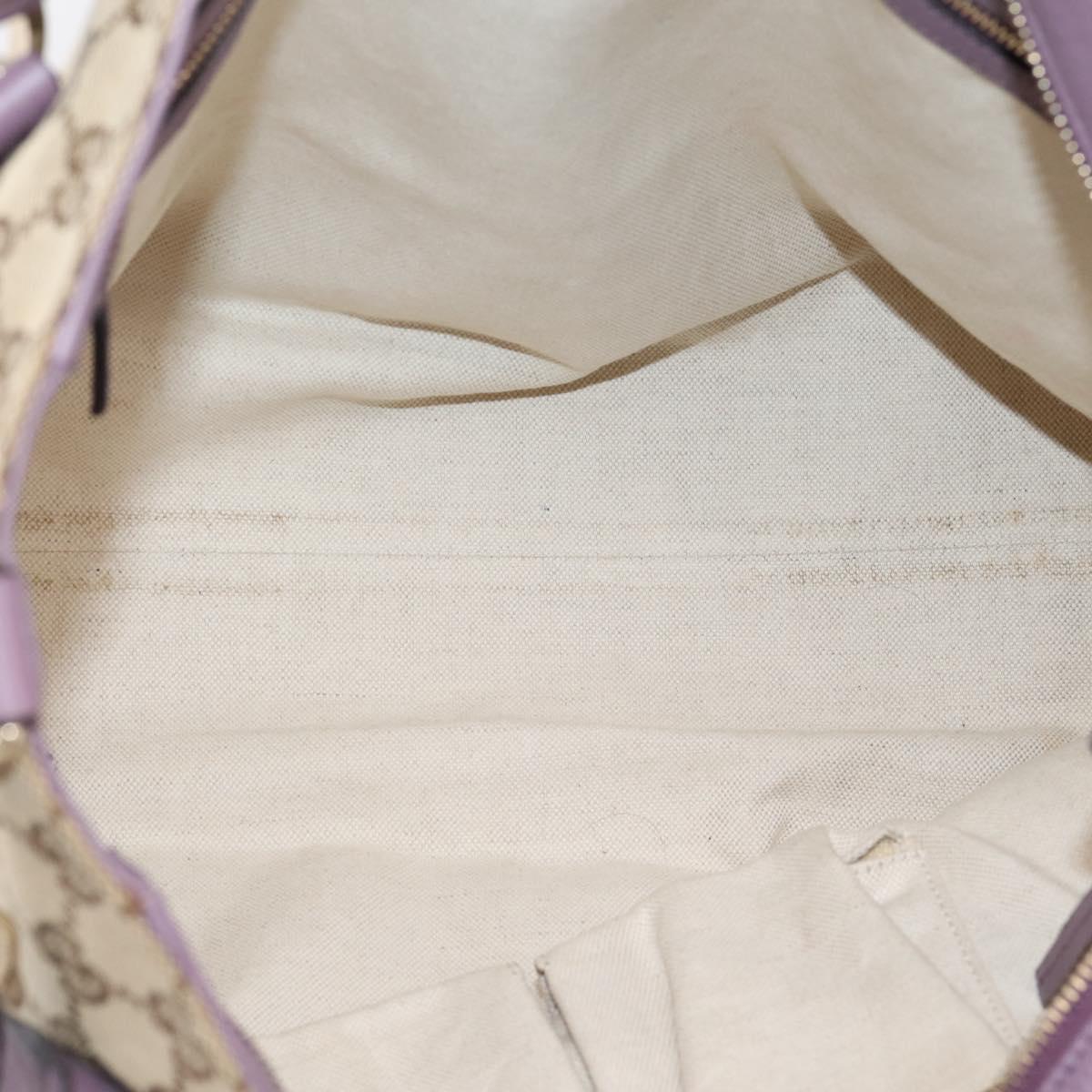GUCCI GG Canvas GG Twins Shoulder Bag Beige Gold Tone 323675 Auth 208847V