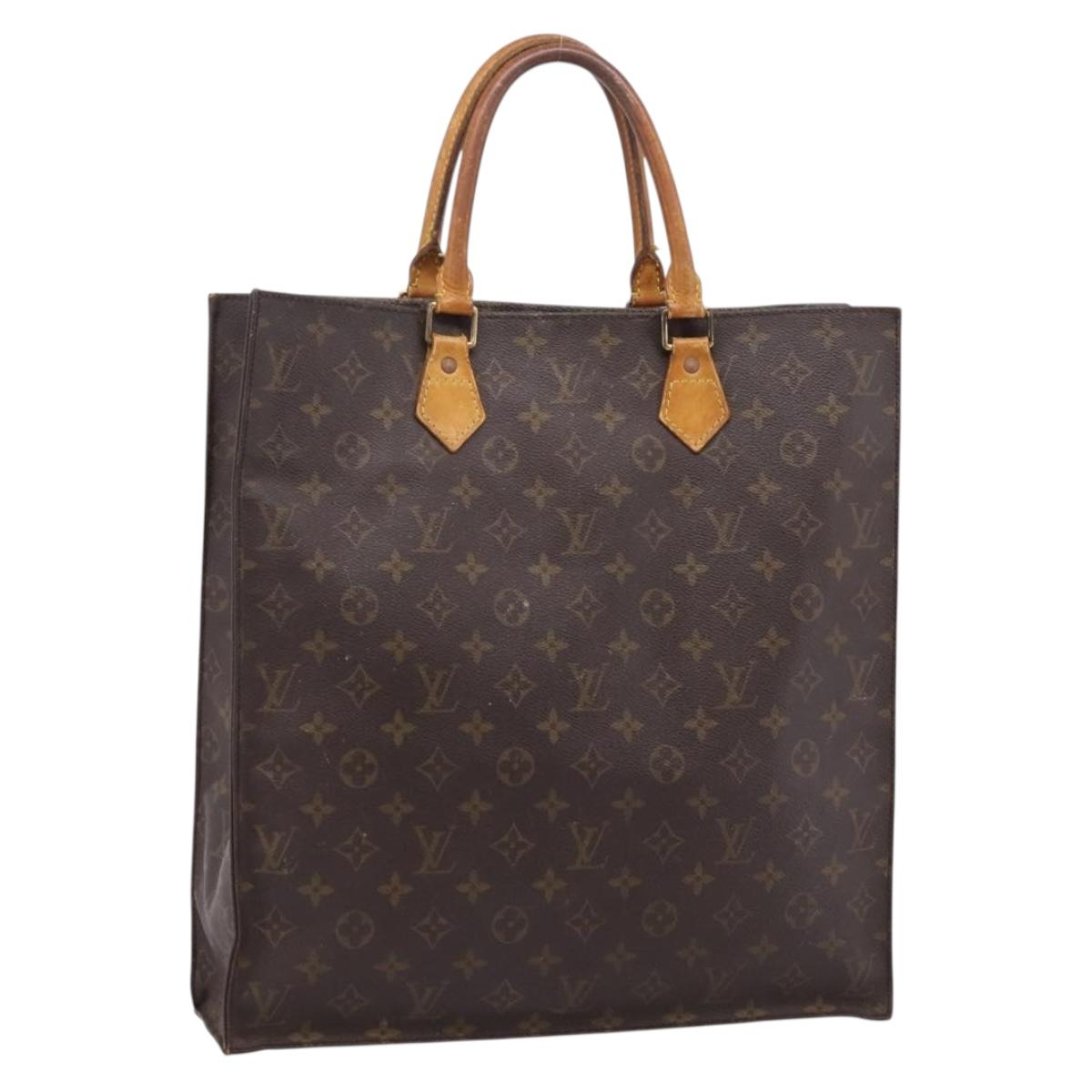 LOUIS VUITTON Monogram Sac Plat Hand Bag M51140 LV Auth 208856