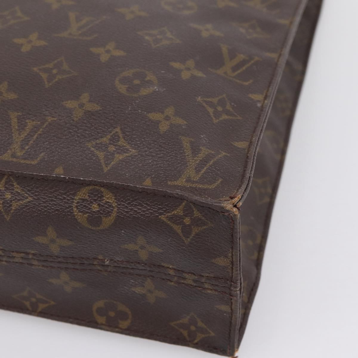 LOUIS VUITTON Monogram Sac Plat Hand Bag M51140 LV Auth 208856