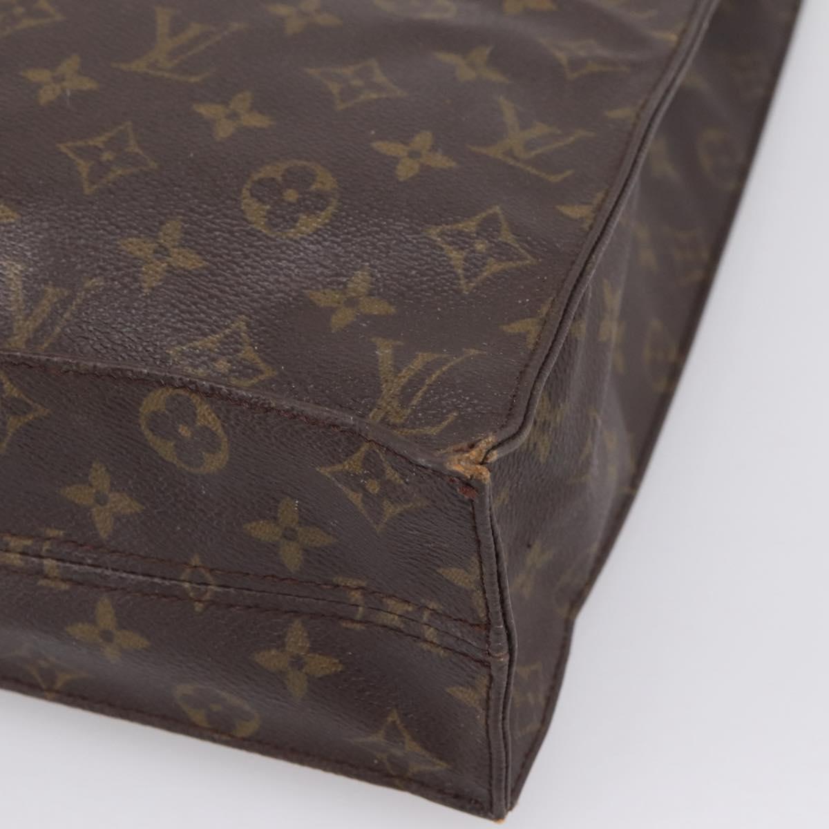 LOUIS VUITTON Monogram Sac Plat Hand Bag M51140 LV Auth 208856
