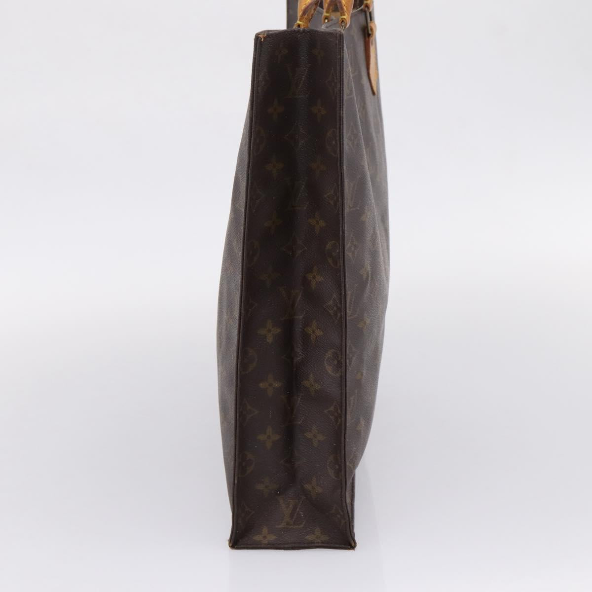 LOUIS VUITTON Monogram Sac Plat Hand Bag M51140 LV Auth 208856