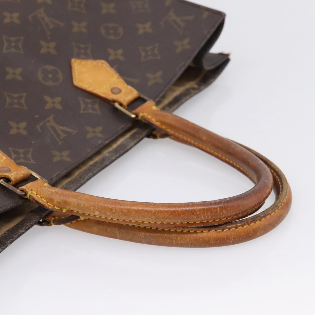 LOUIS VUITTON Monogram Sac Plat Hand Bag M51140 LV Auth 208856