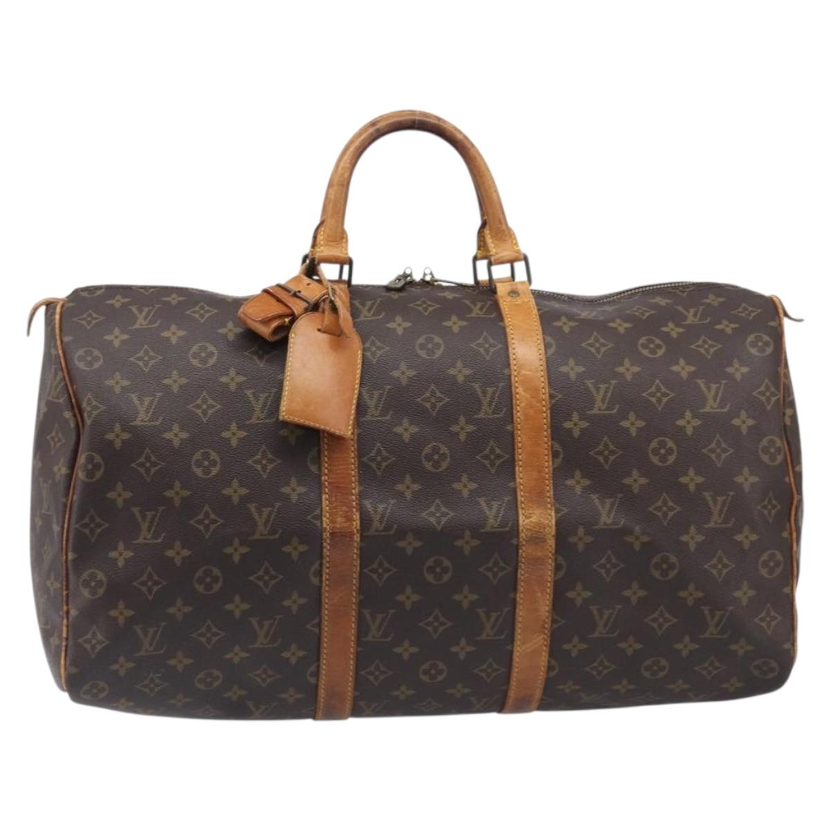 LOUIS VUITTON Monogram Keepall 50 Boston Bag M41426 LV Auth 208863