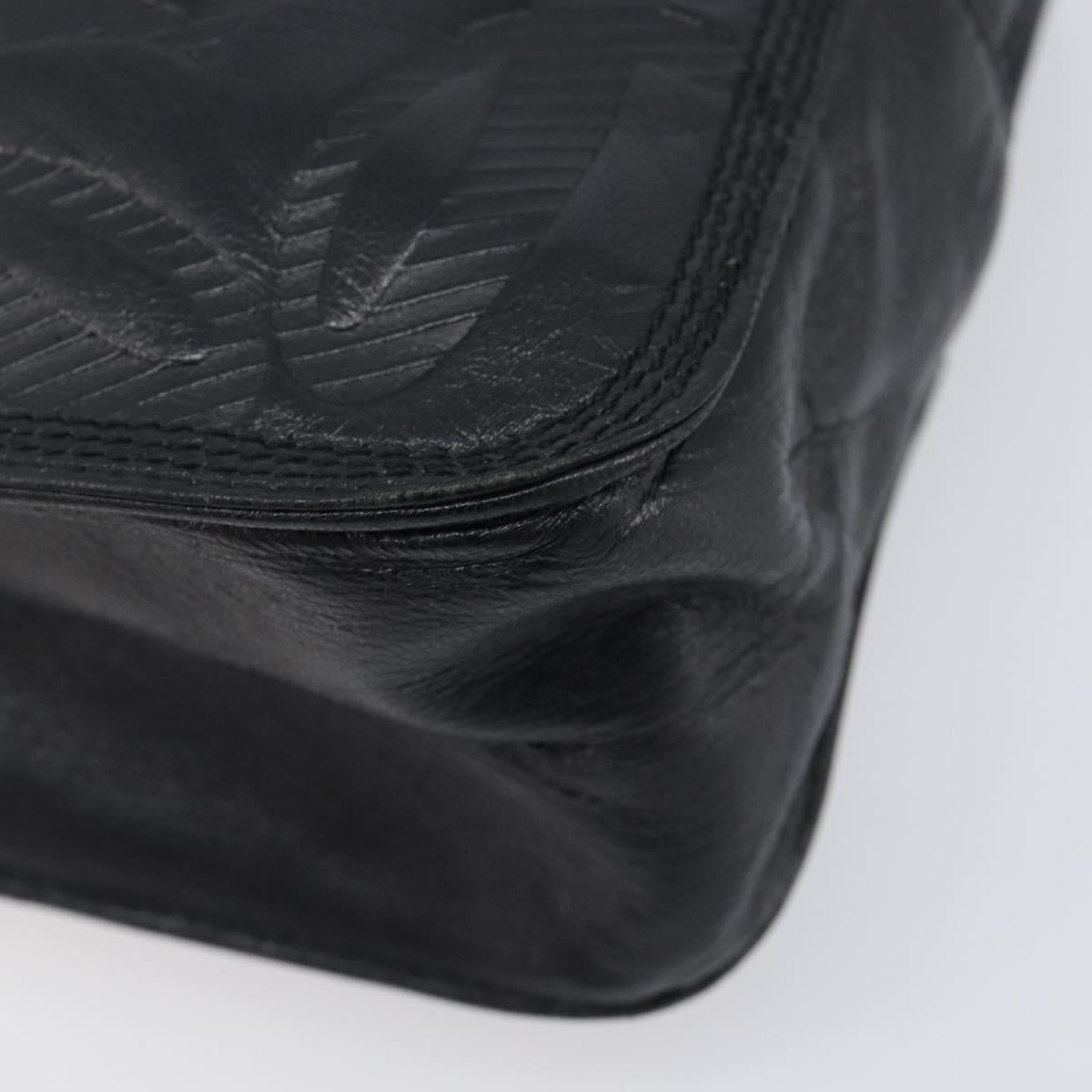 LOEWE Shoulder Bag Leather Black Auth 208871