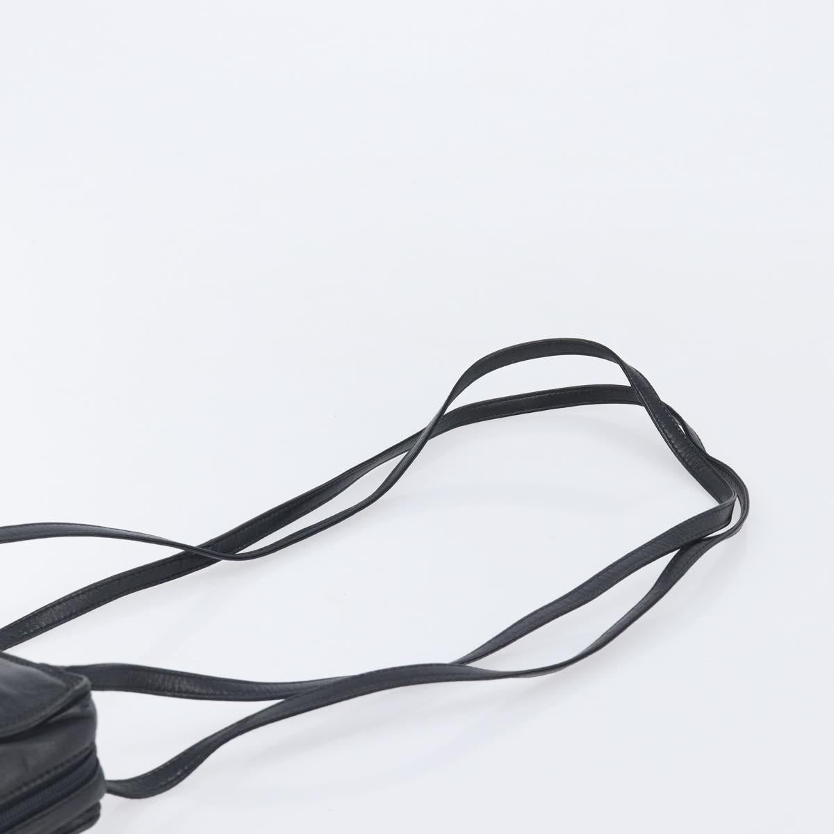 LOEWE Shoulder Bag Leather Black Auth 208871