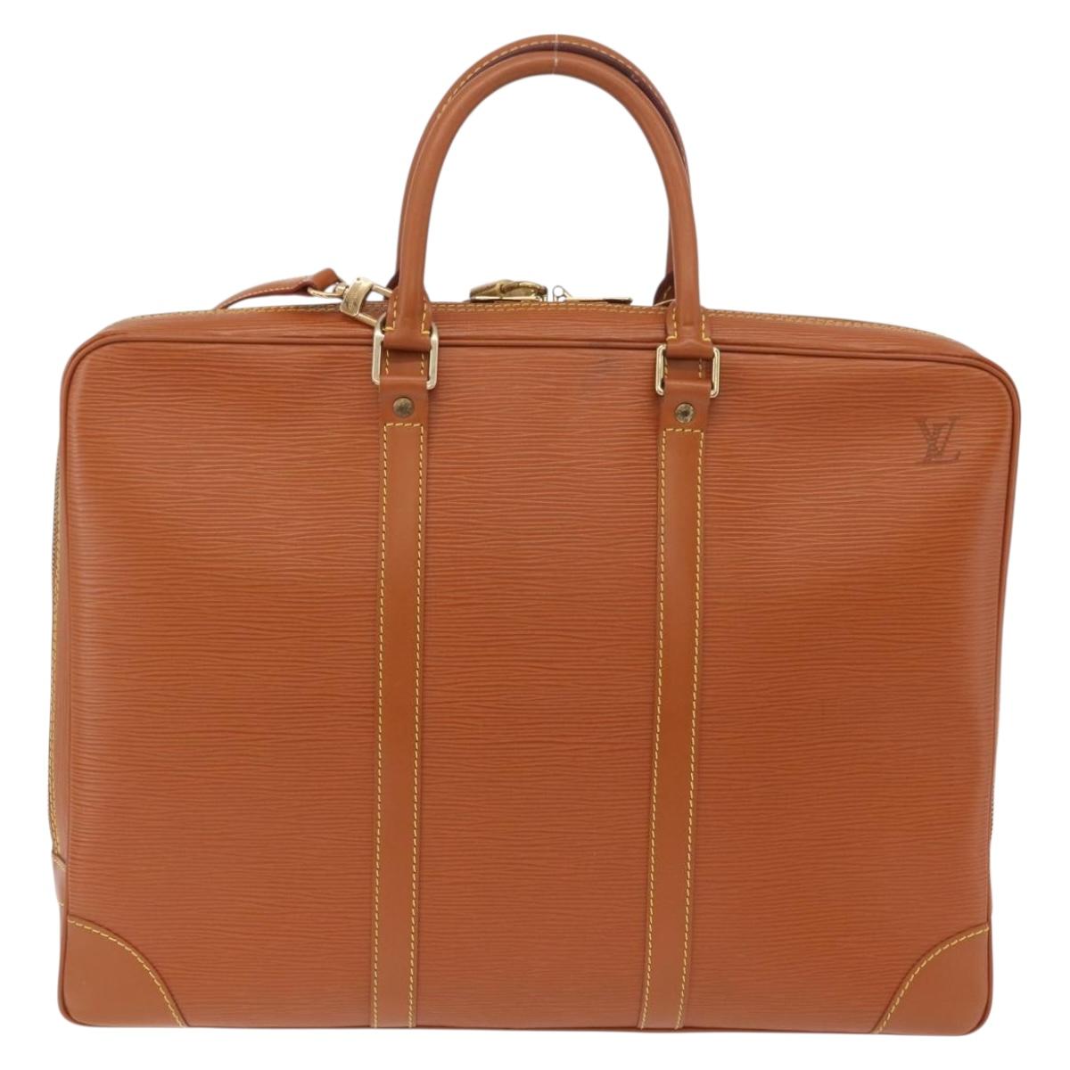 LOUIS VUITTON Epi Porte Documents Voyage Bag Zipangu Gold M54478 Auth 208878V