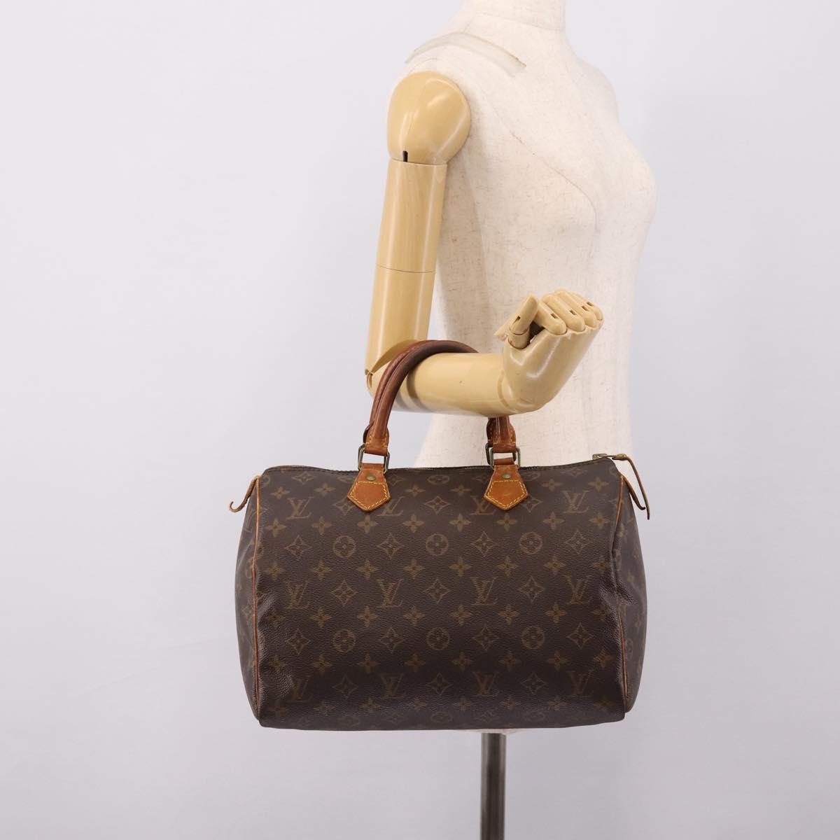 LOUIS VUITTON Monogram Speedy 30 Hand Bag M41526 LV Auth 208880