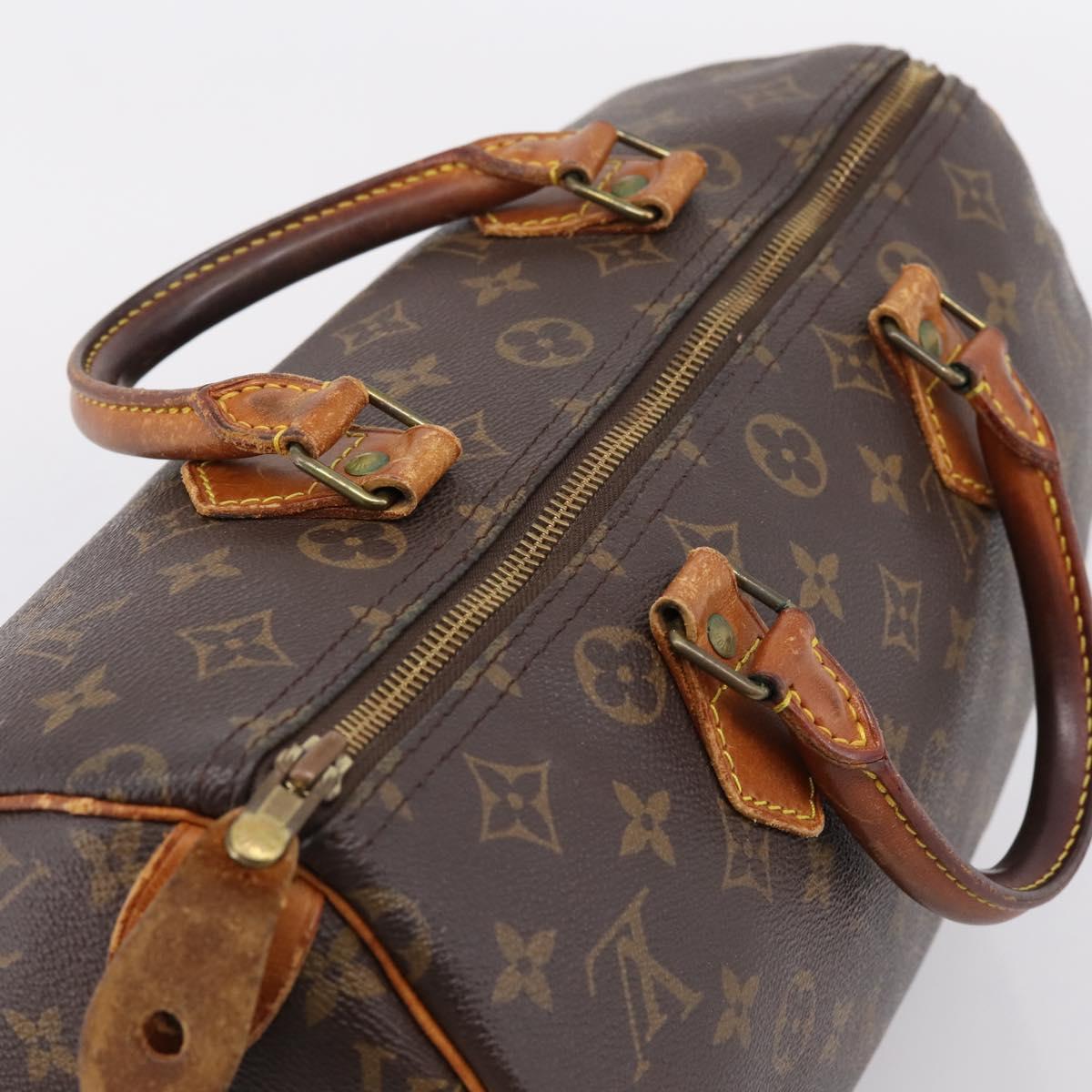 LOUIS VUITTON Monogram Speedy 30 Hand Bag M41526 LV Auth 208880