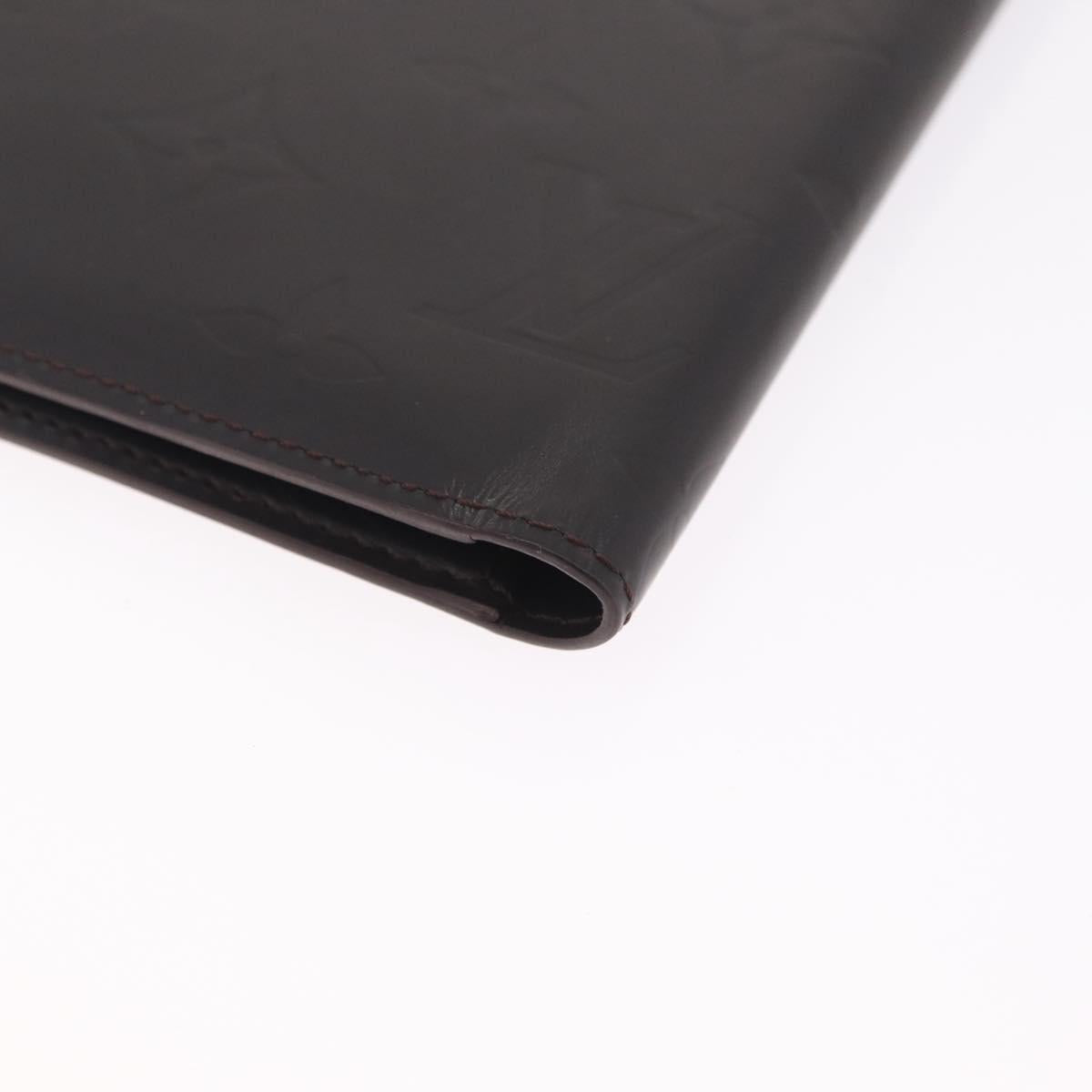 LOUIS VUITTON Monogram Grasse Portefeuille Double Case Black M66480 Auth 208903V