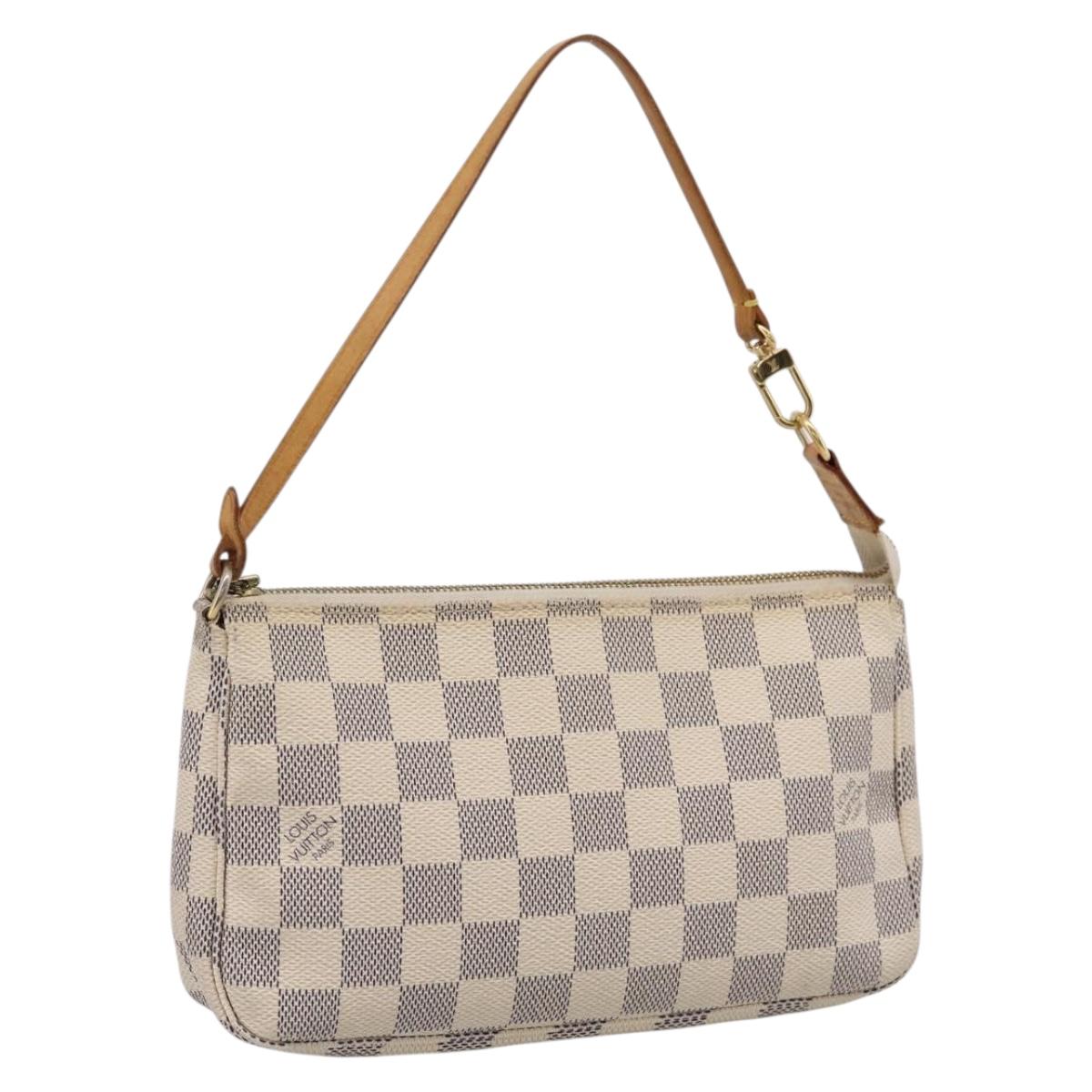 LOUIS VUITTON Damier Azur Pochette Accessoires Pouch N51986 LV Auth 209015A
