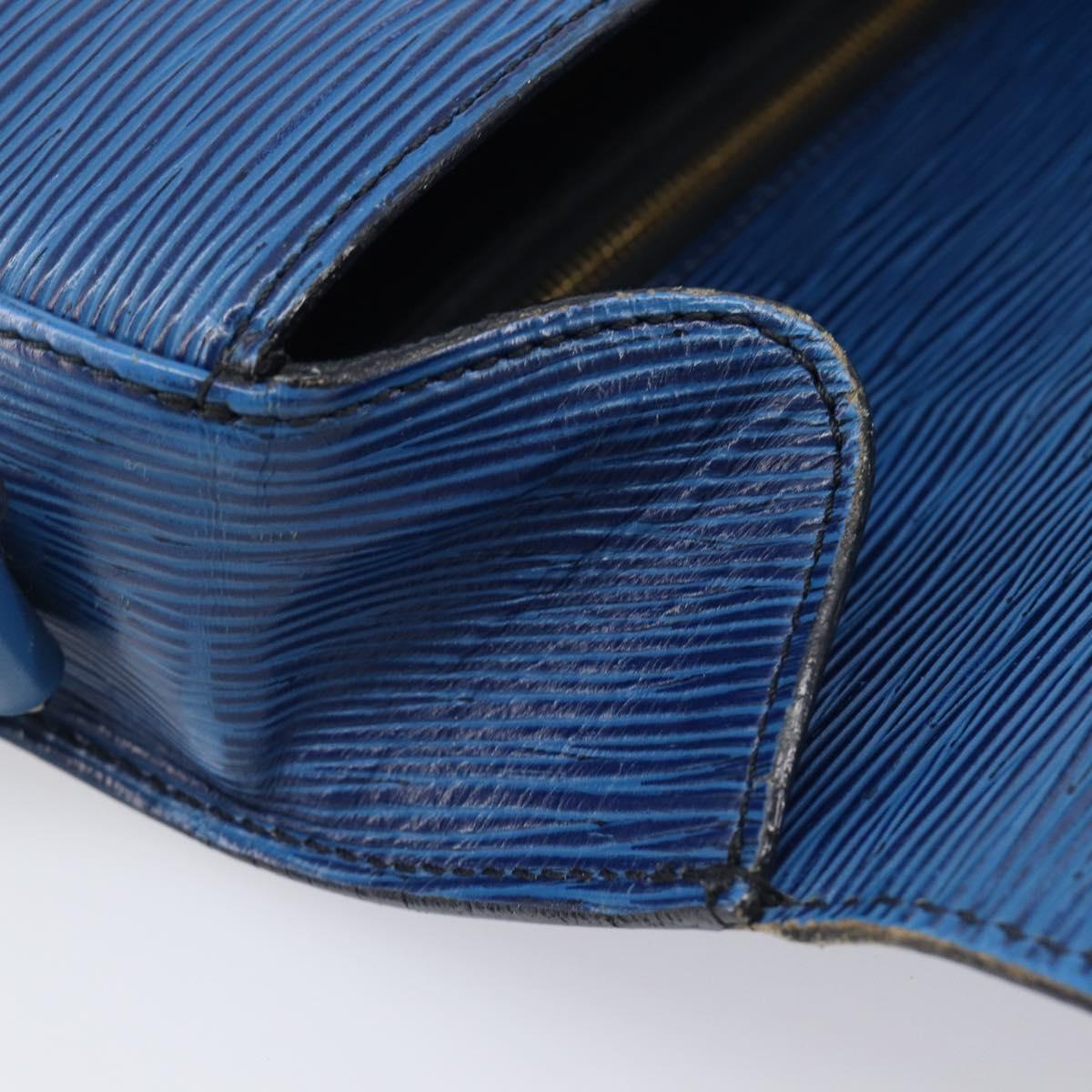 LOUIS VUITTON Epi Saint Cloud GM Shoulder Bag Toledo Blue M52195 LV Auth 209019