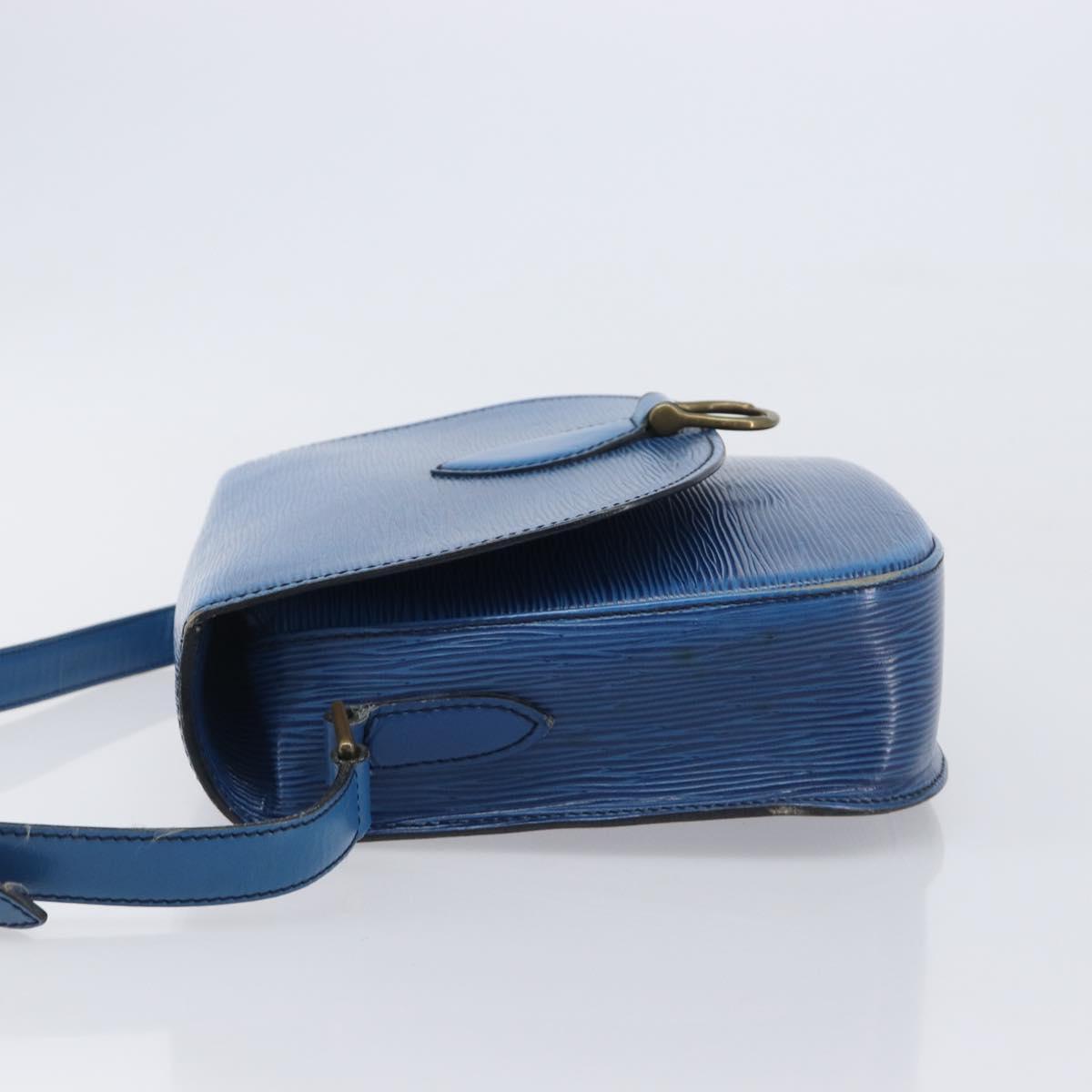 LOUIS VUITTON Epi Saint Cloud GM Shoulder Bag Toledo Blue M52195 LV Auth 209019