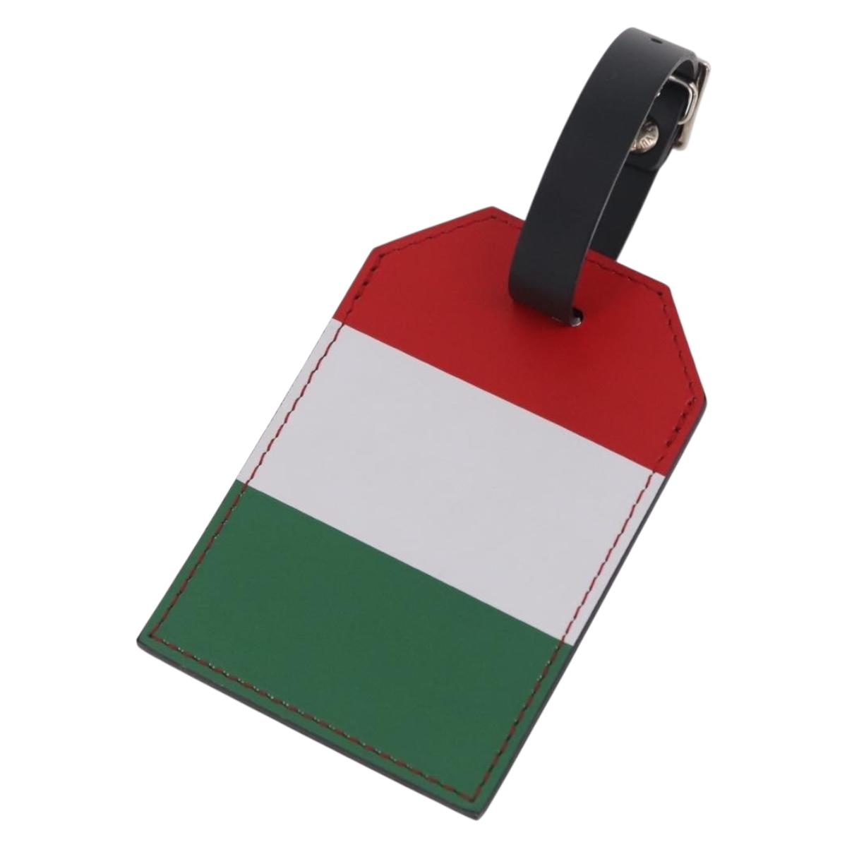 LOUIS VUITTON Epi Name Tag Italy World Cup Limited Edition Black LV Auth 209026M