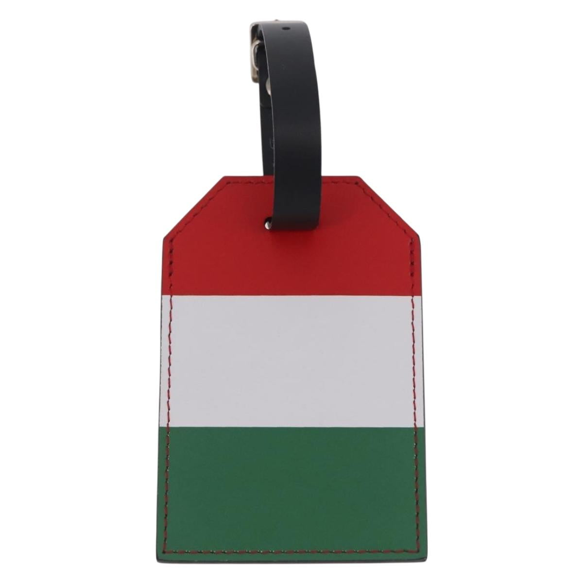 LOUIS VUITTON Epi Name Tag Italy World Cup Limited Edition Black LV Auth 209026M
