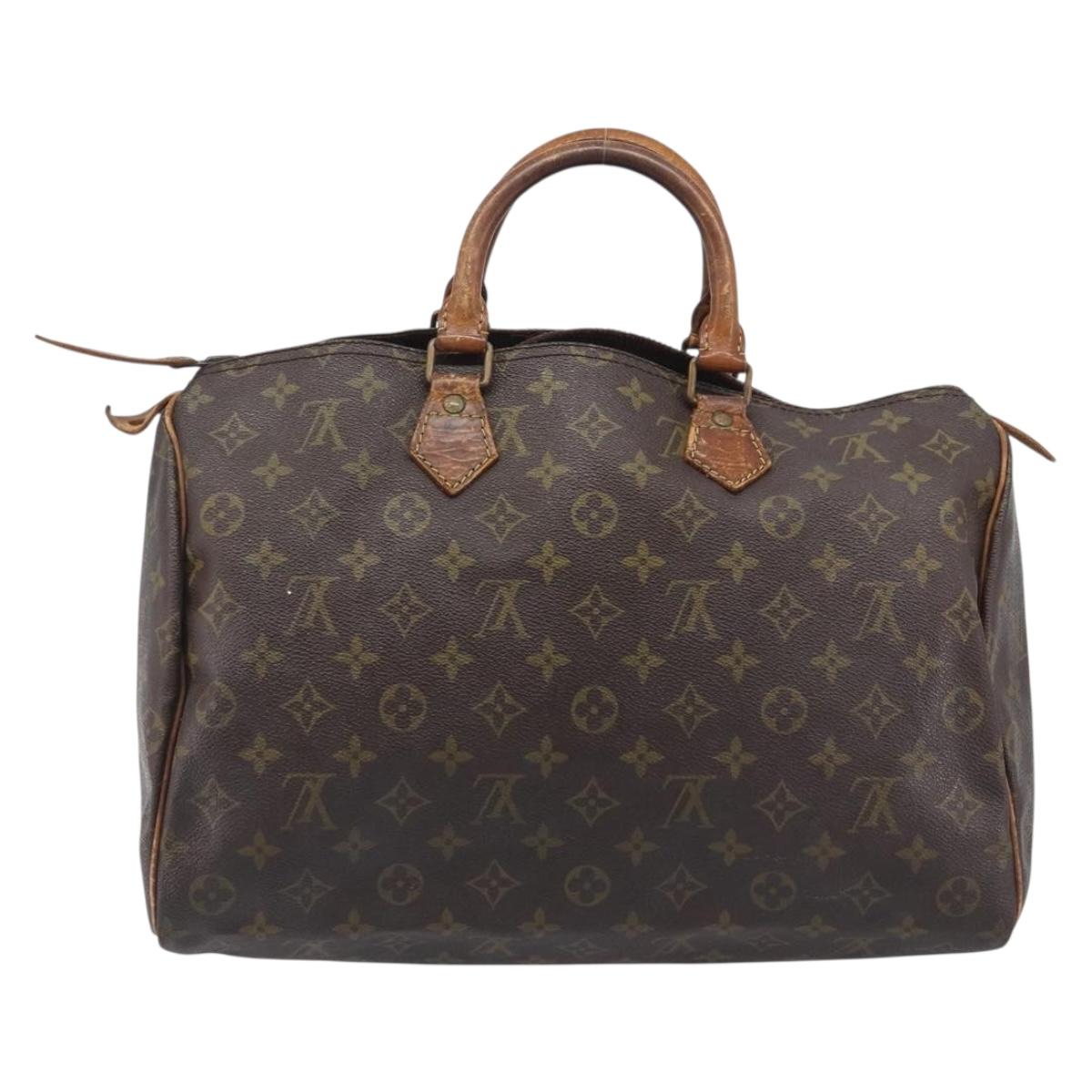 LOUIS VUITTON Monogram Speedy 35 Hand Bag M41524 LV Auth 209052