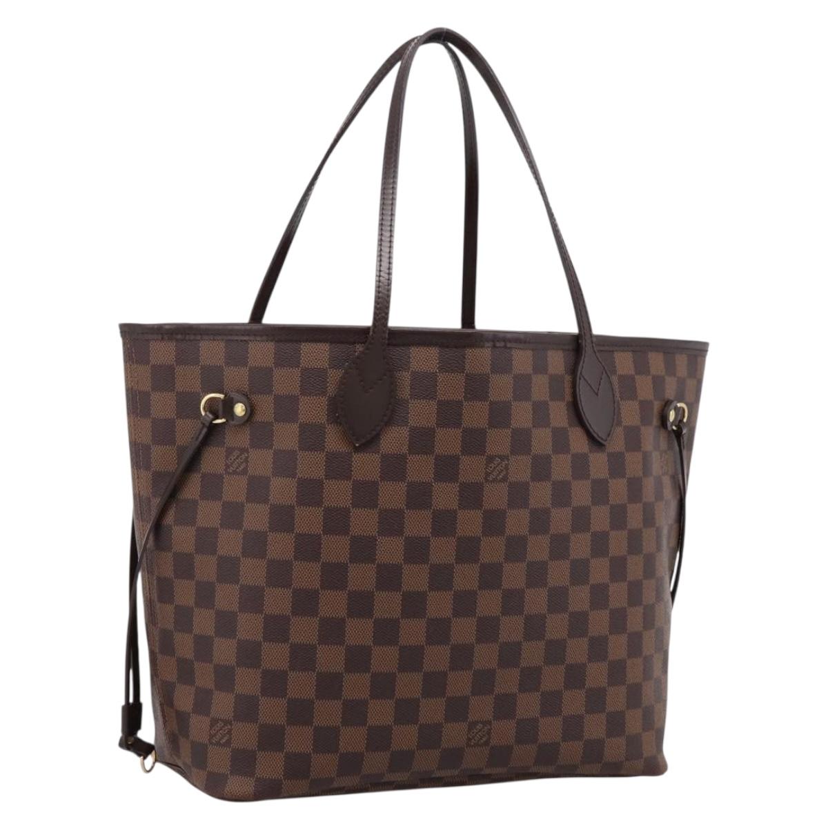 LOUIS VUITTON Damier Ebene Neverfull MM Tote Bag N51105 LV Auth 209054V