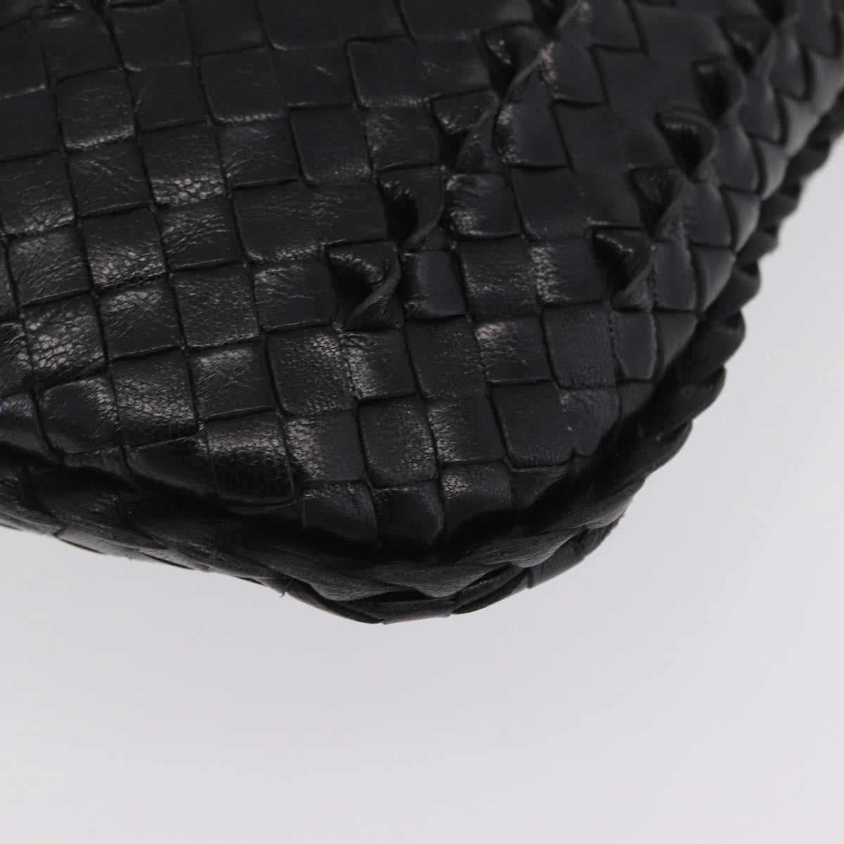 Bottega Veneta INTRECCIATO Hobo Shoulder Bag Leather Black 115653 Auth 209066SAV