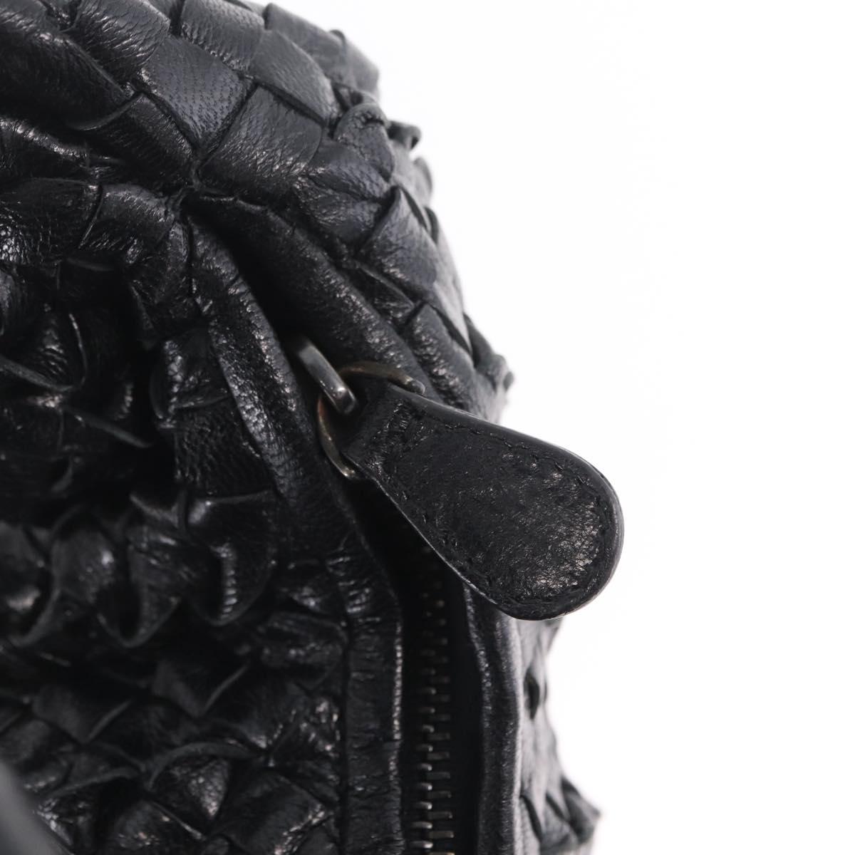 Bottega Veneta INTRECCIATO Hobo Shoulder Bag Leather Black 115653 Auth 209066SAV
