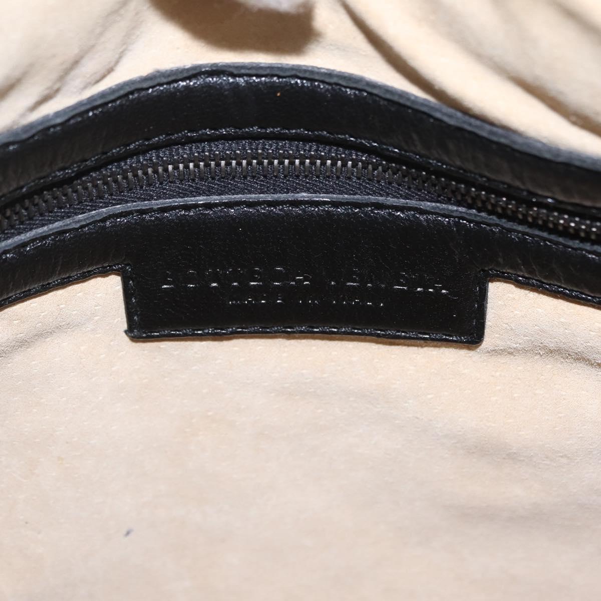 Bottega Veneta INTRECCIATO Hobo Shoulder Bag Leather Black 115653 Auth 209066SAV