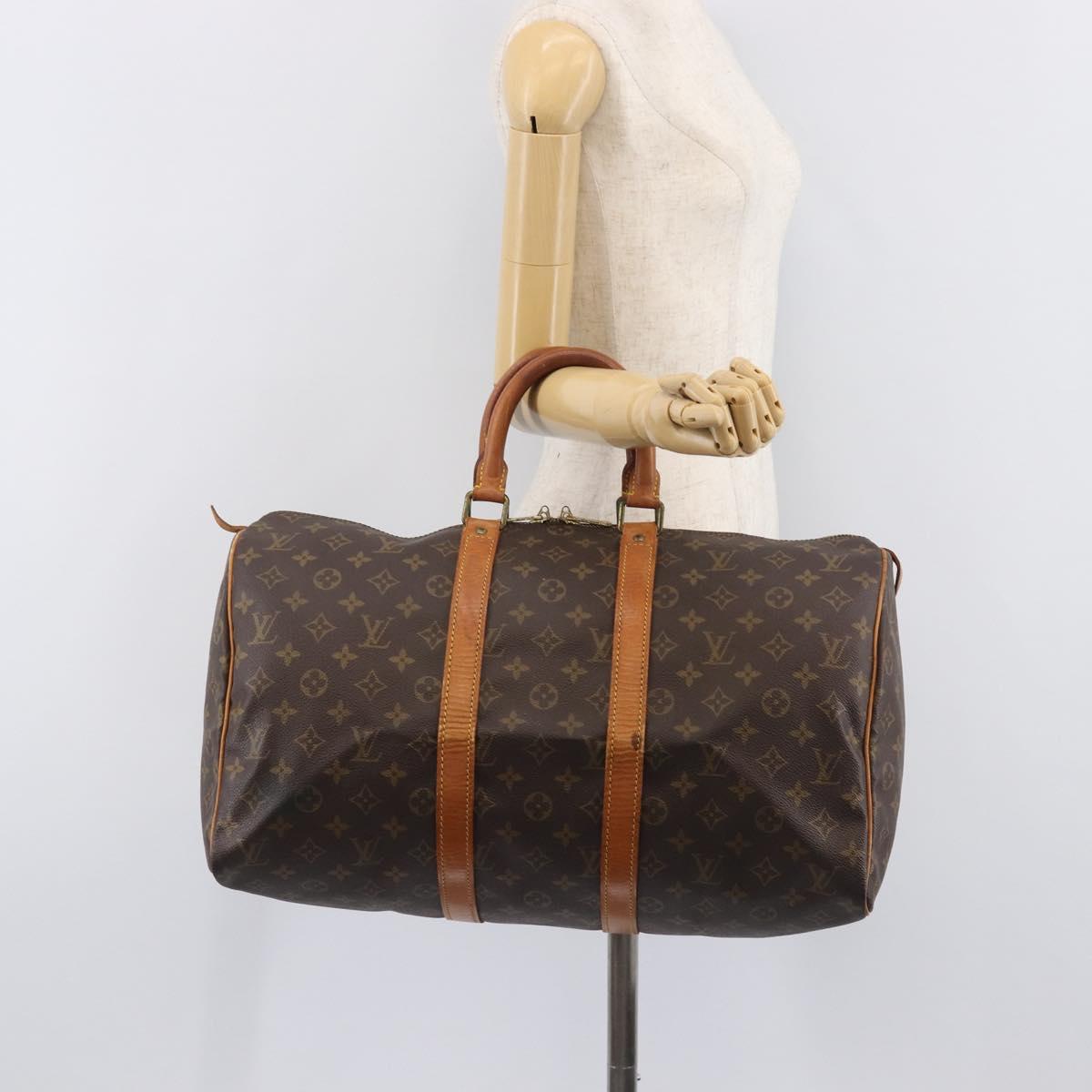LOUIS VUITTON Monogram Keepall 45 Boston Bag M41428 LV Auth 209070
