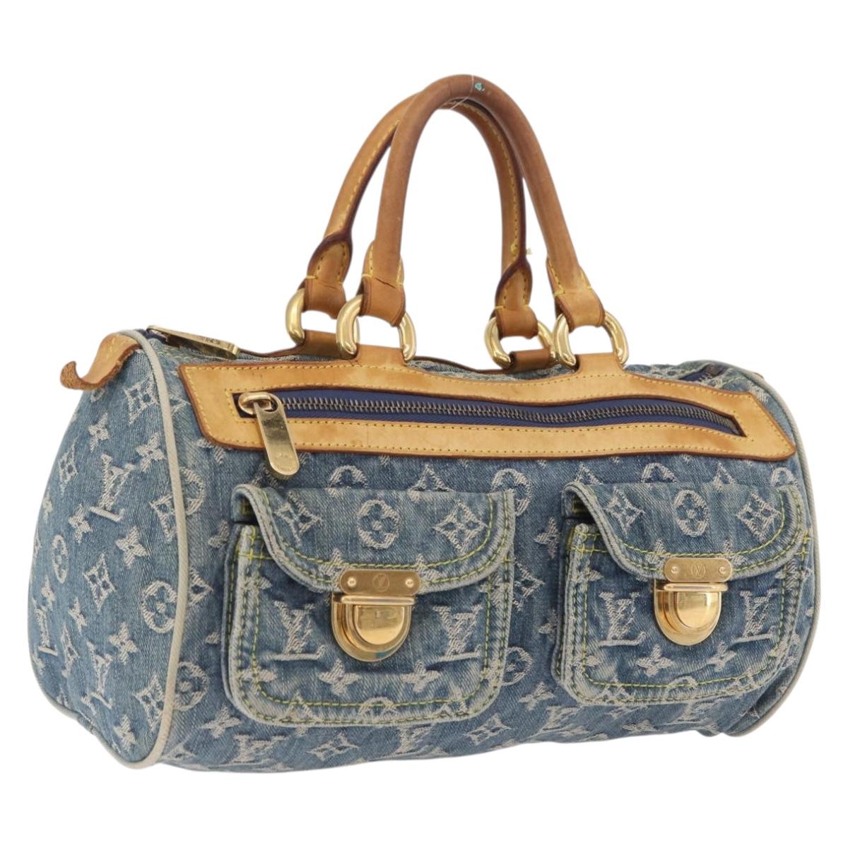 LOUIS VUITTON Monogram Denim Neo Speedy Hand Bag Blue M95019 LV Auth 209073V