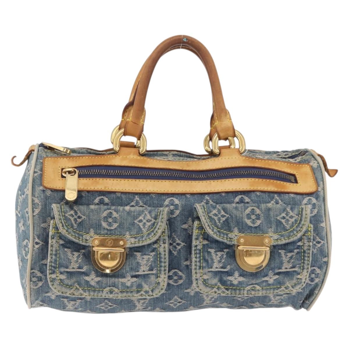 LOUIS VUITTON Monogram Denim Neo Speedy Hand Bag Blue M95019 LV Auth 209073V