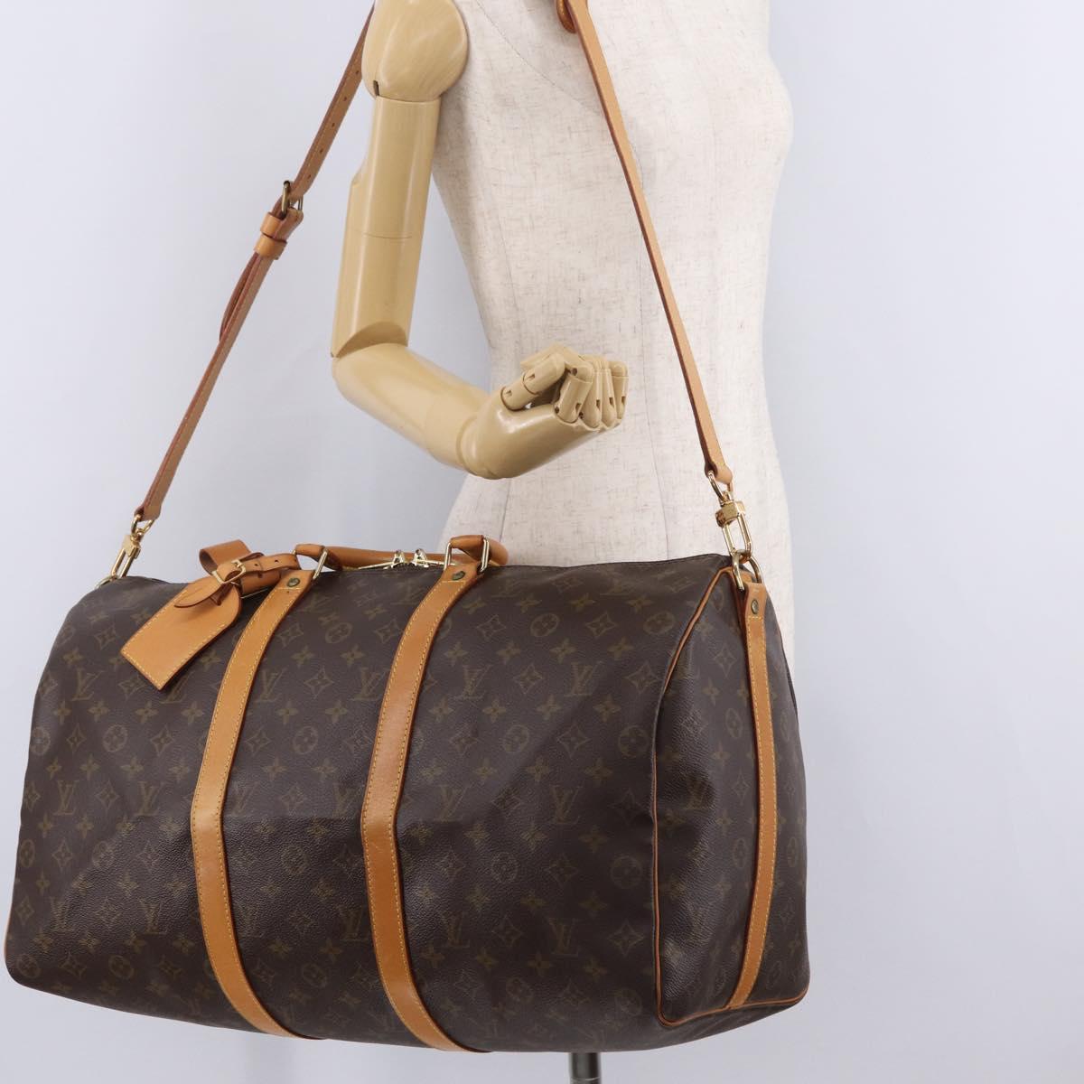 LOUIS VUITTON Monogram Keepall Bandouliere 50 Boston Bag M41416 LV Auth 209074A