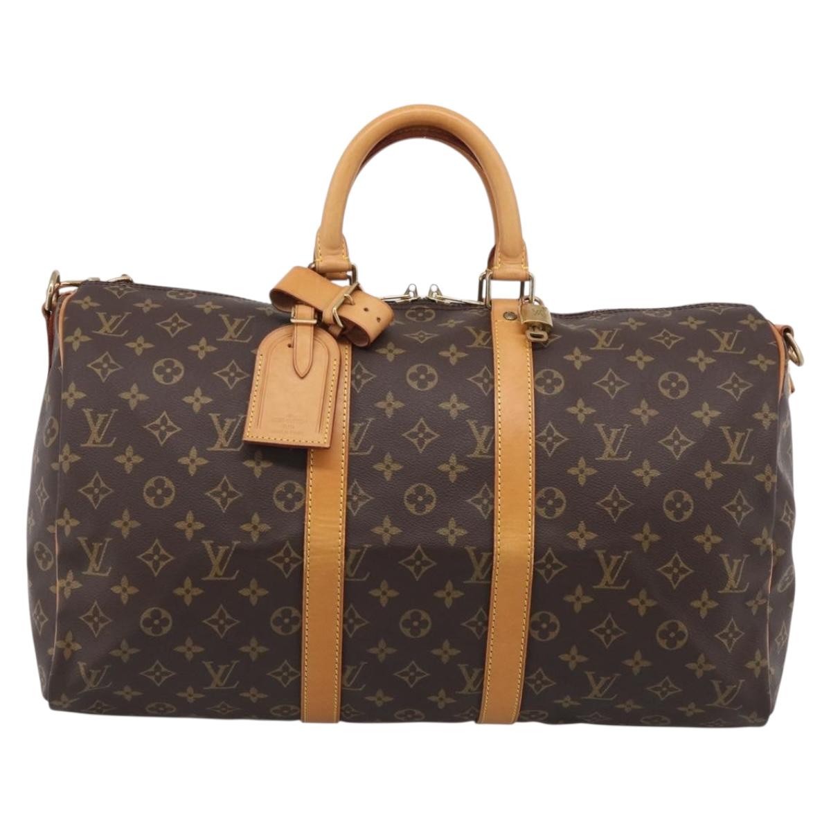 LOUIS VUITTON Monogram Keepall Bandouliere 45 Boston Bag M41418 LV Auth 209076V