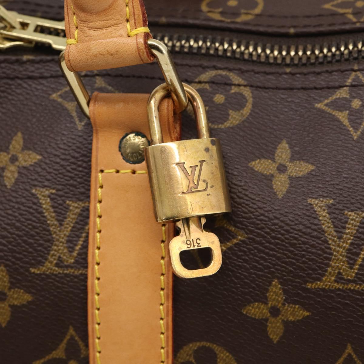 LOUIS VUITTON Monogram Keepall Bandouliere 45 Boston Bag M41418 LV Auth 209076V