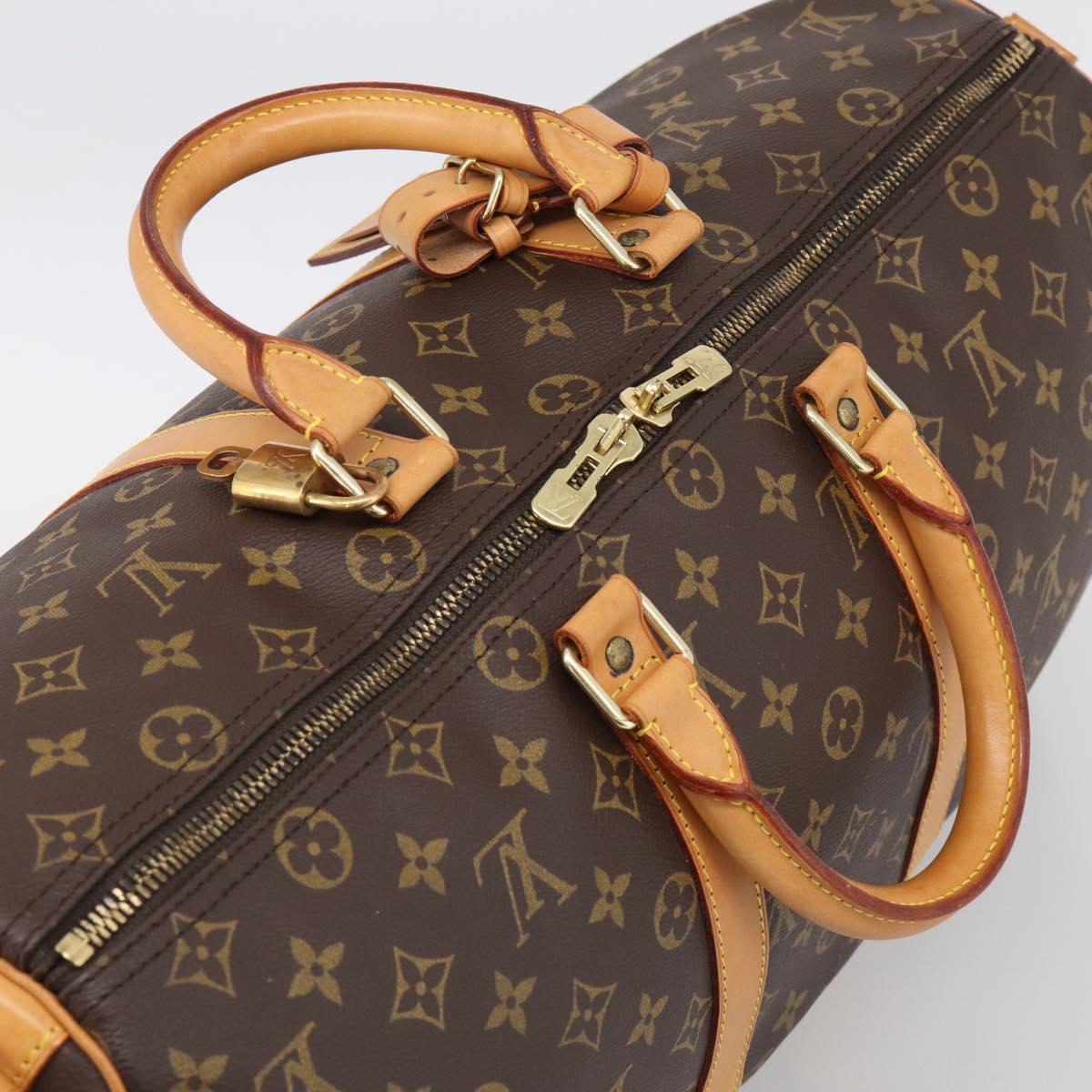 LOUIS VUITTON Monogram Keepall Bandouliere 45 Boston Bag M41418 LV Auth 209076V