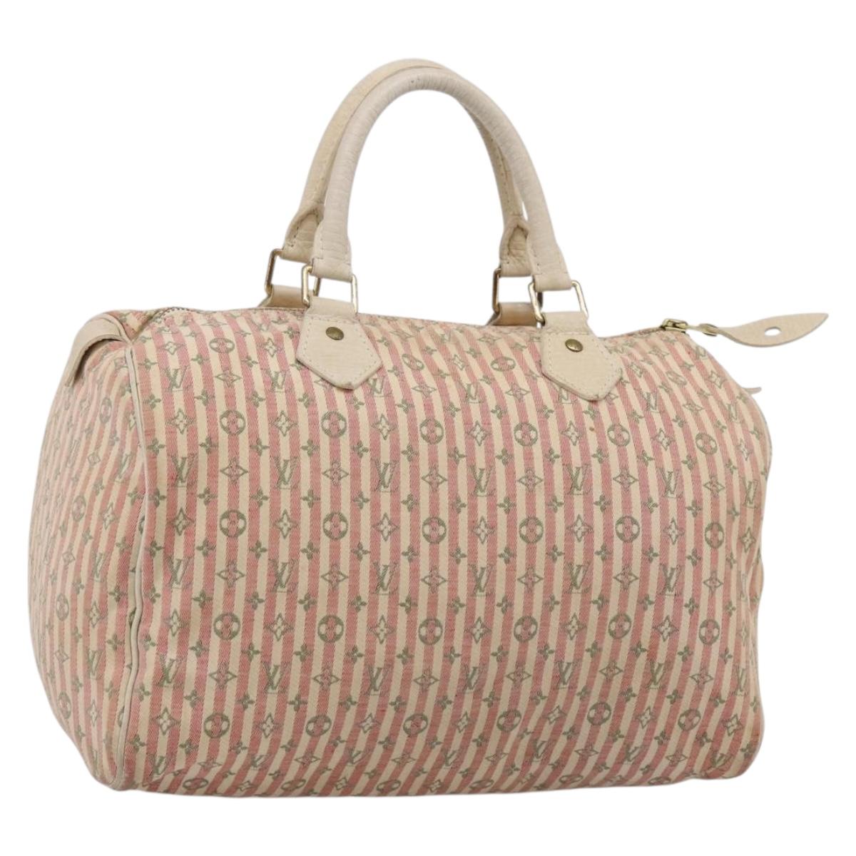 LOUIS VUITTON Monogram Mini Lin Croisette Speedy 30 Hand Bag M95501 Auth 209079