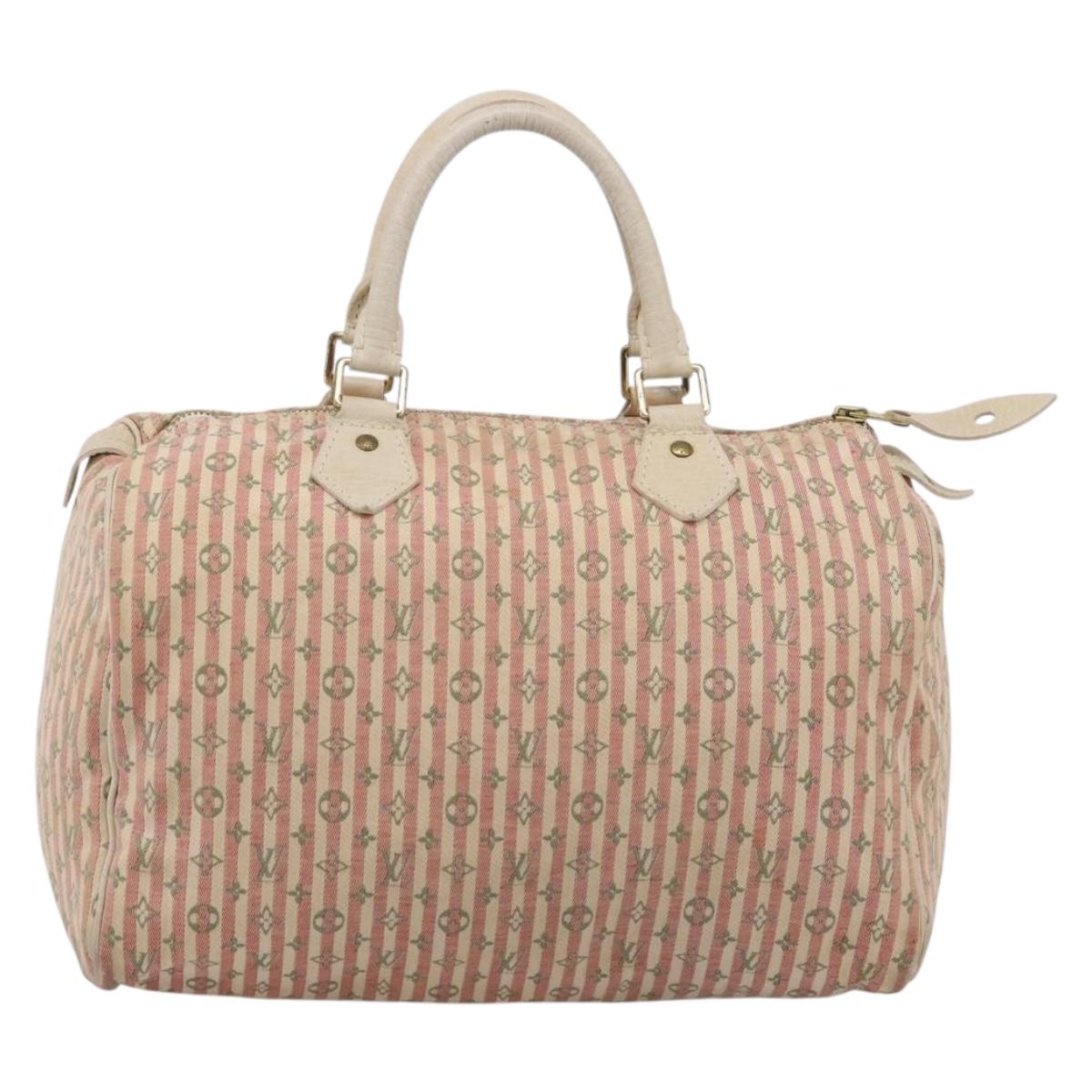 LOUIS VUITTON Monogram Mini Lin Croisette Speedy 30 Hand Bag M95501 Auth 209079