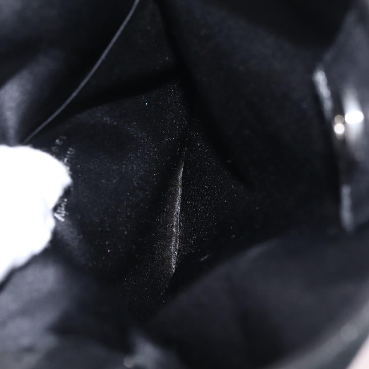 Saint Laurent Shoulder Bag Canvas Black Silver Auth 209089