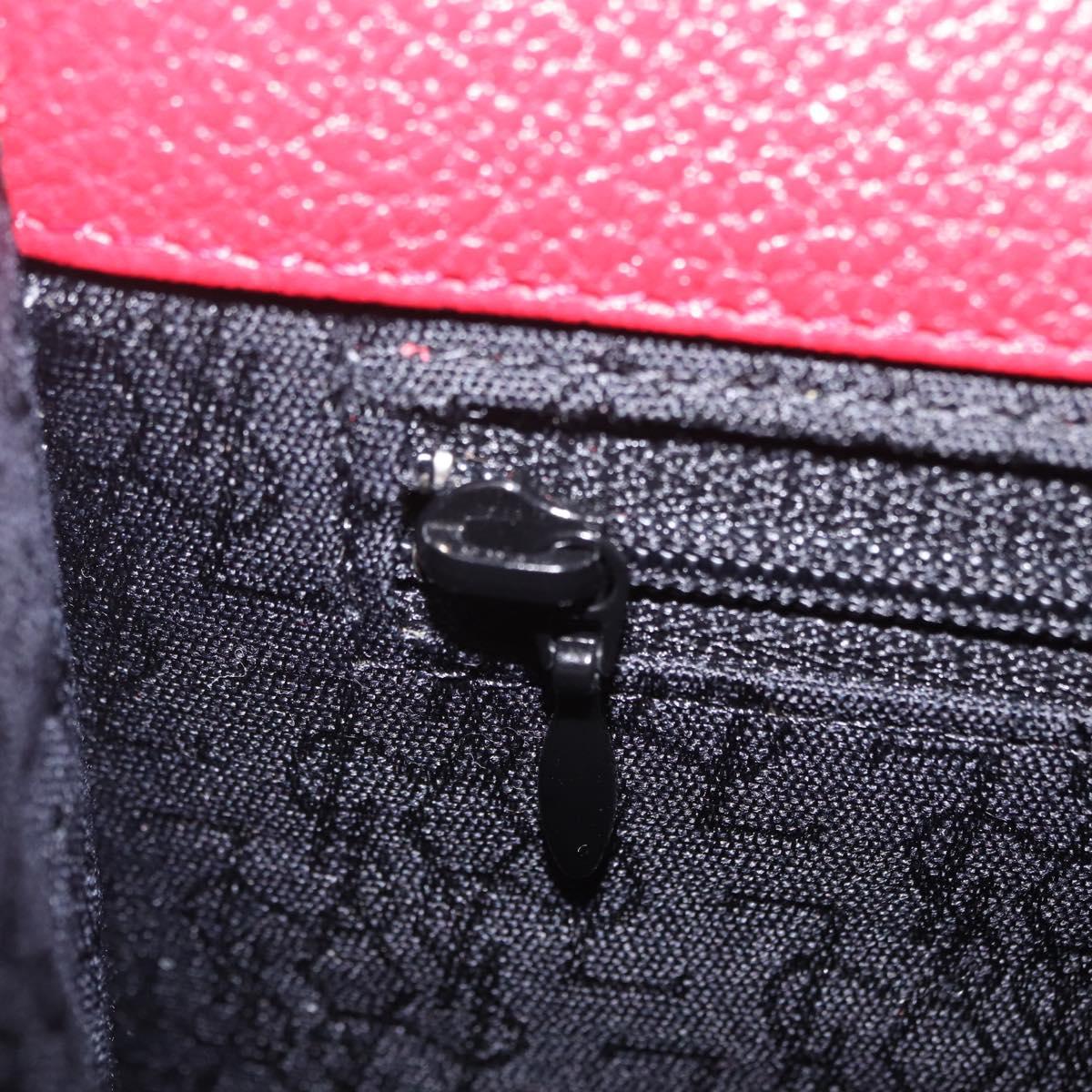 Saint Laurent Shoulder Bag Leather Red Gold Tone Auth 209090A