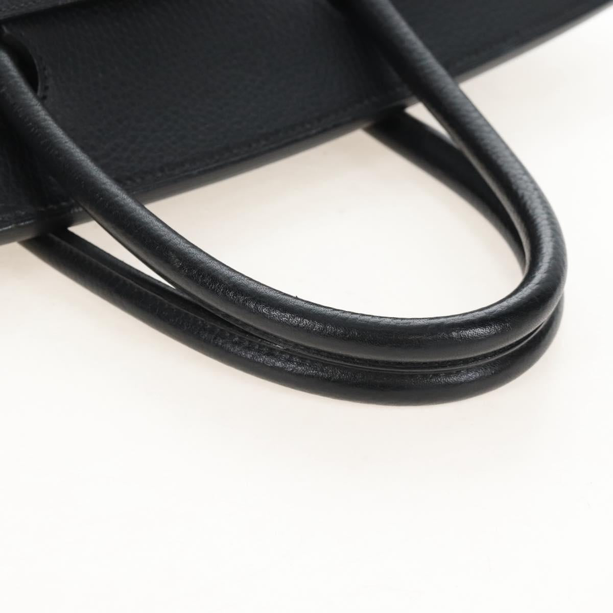 HERMES Birkin 40 Hand Bag Taurillon Clemence Black Gold Tone Auth 209093SM