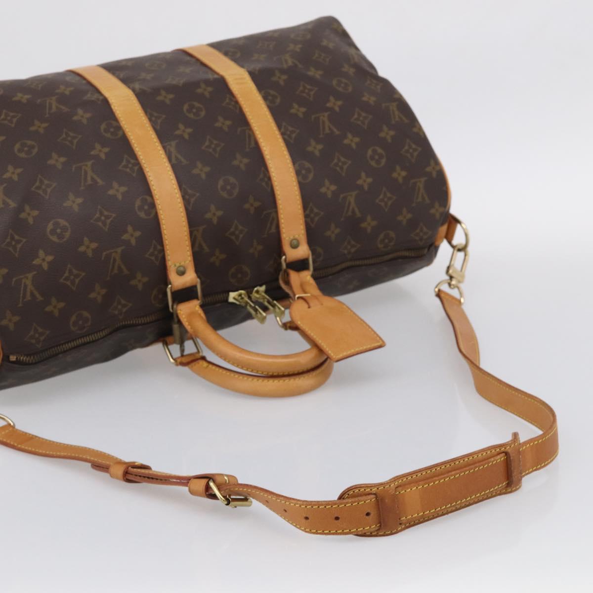 LOUIS VUITTON Monogram Keepall Bandouliere 45 Boston Bag M41418 LV Auth 209095V