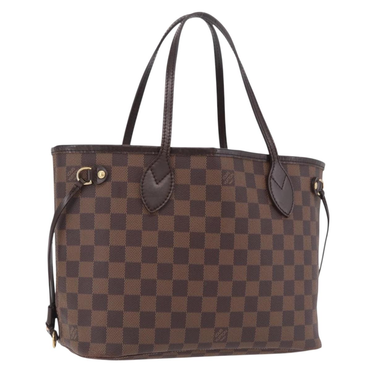 LOUIS VUITTON Damier Ebene Neverfull PM Tote Bag N51109 LV Auth 209099