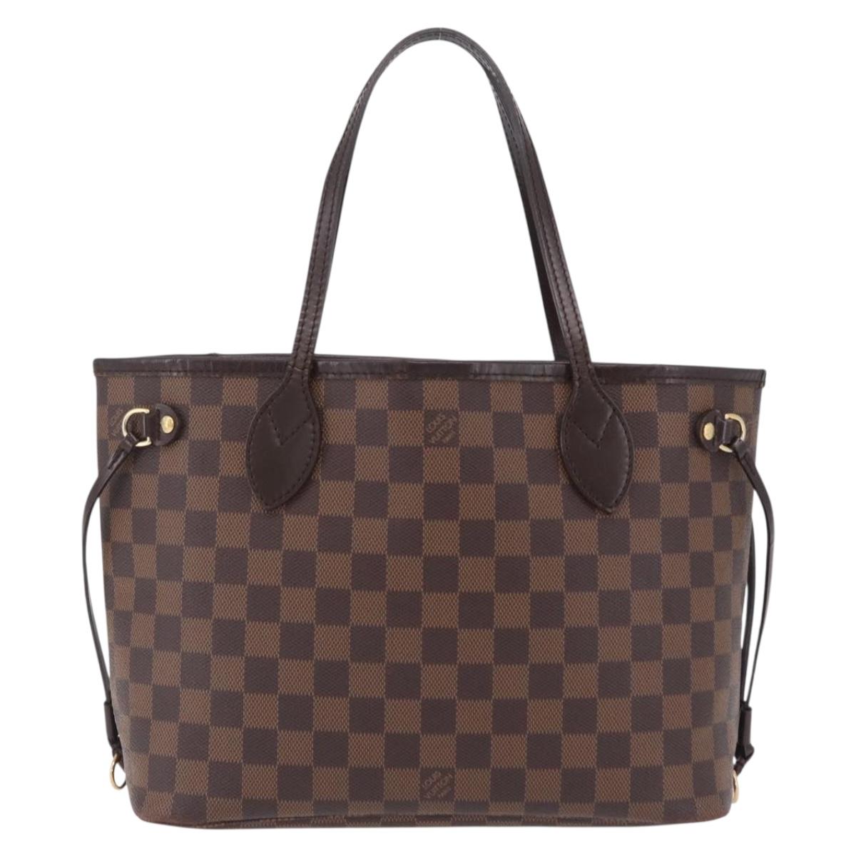 LOUIS VUITTON Damier Ebene Neverfull PM Tote Bag N51109 LV Auth 209099