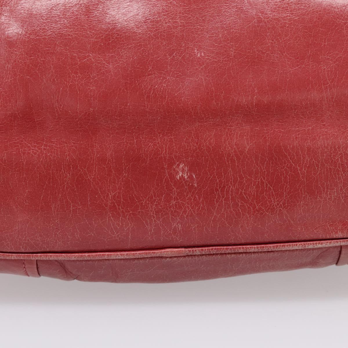 Miu Miu Hand Bag Leather 2way Pink Gold Tone Auth 209105V