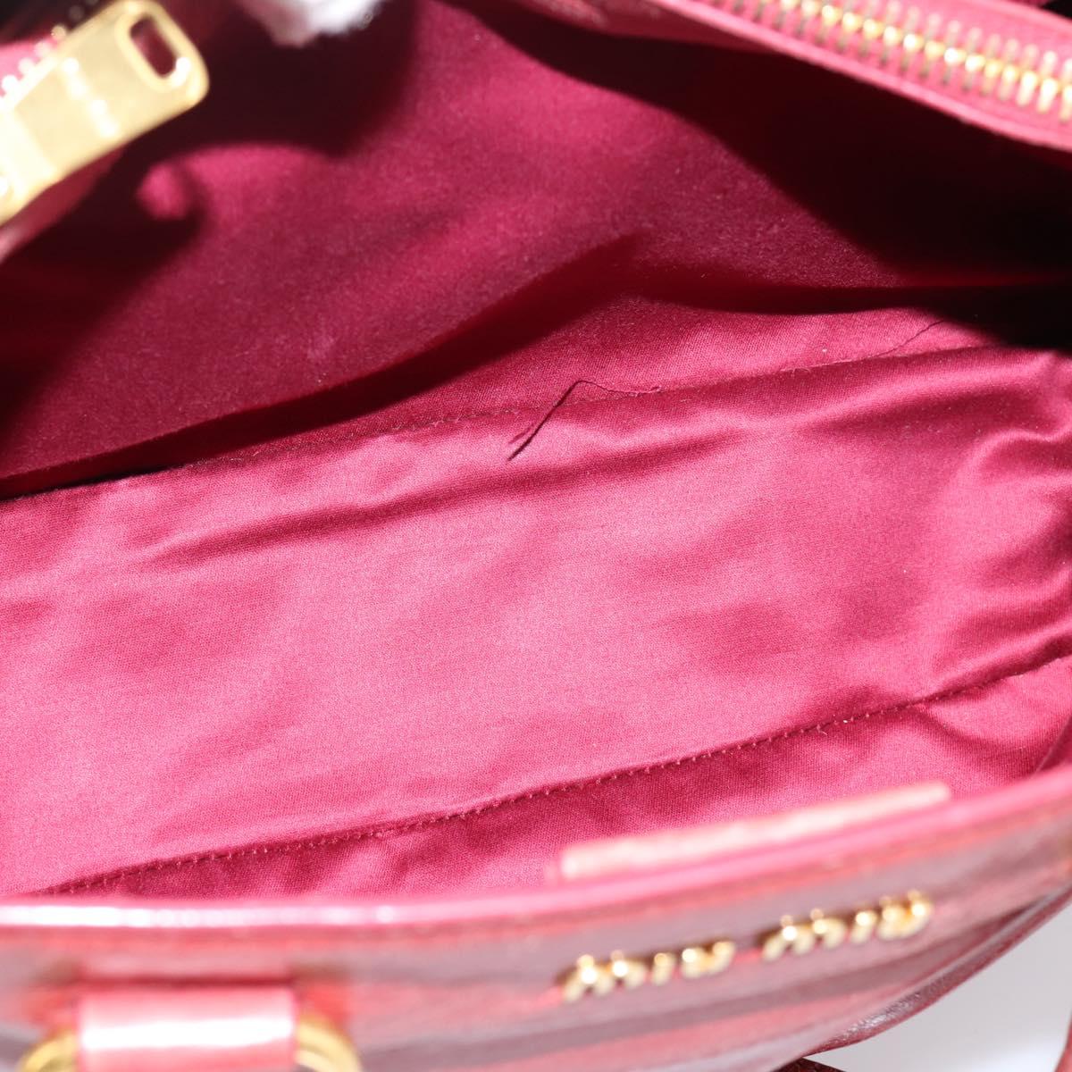 Miu Miu Hand Bag Leather 2way Pink Gold Tone Auth 209105V