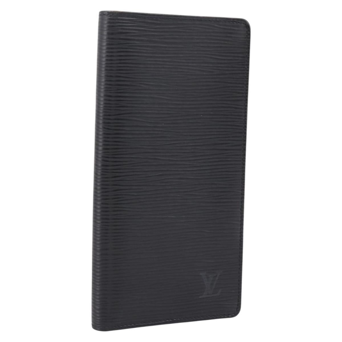 LOUIS VUITTON Epi Porto Cartes Crdit Long Wallet Black M63212 LV Auth 209110V