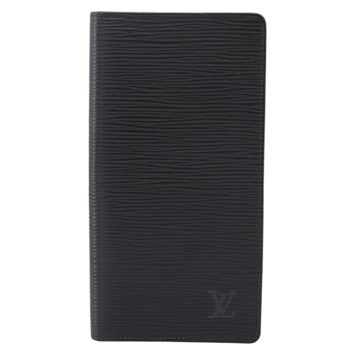 LOUIS VUITTON Epi Porto Cartes Crdit Long Wallet Black M63212 LV Auth 209110V