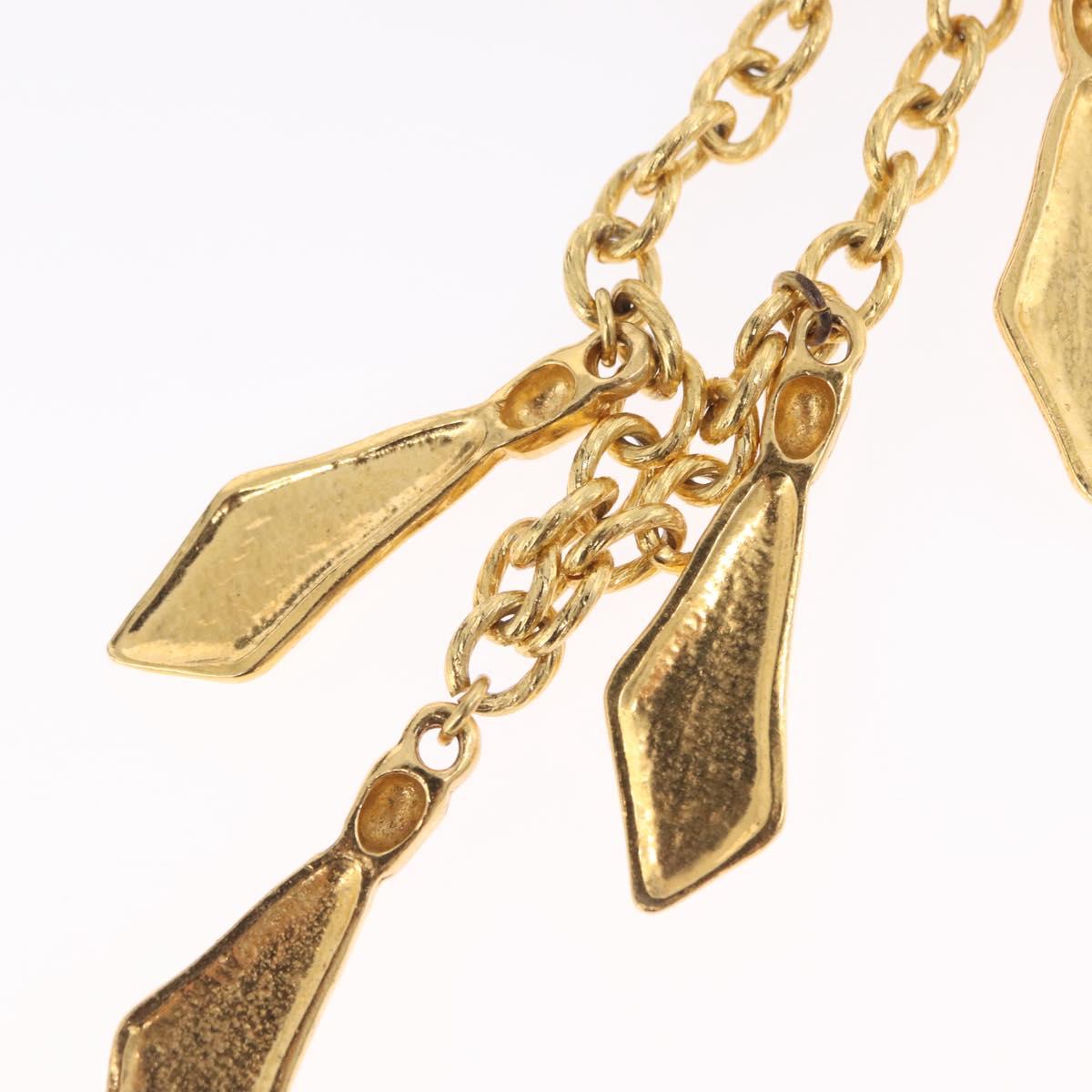 CHANEL Necklace Metal Gold CC Auth 209116V