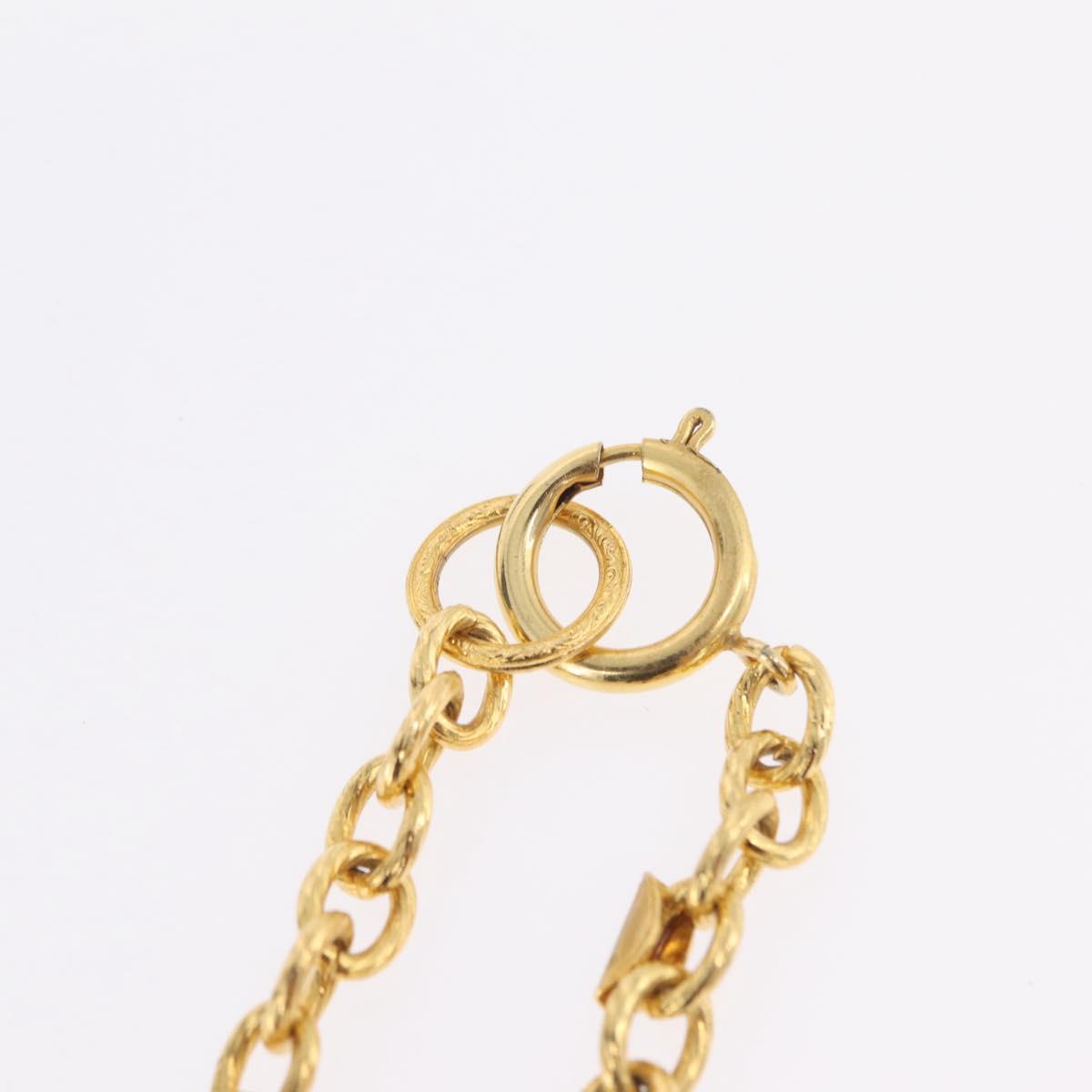 CHANEL Necklace Metal Gold CC Auth 209116V