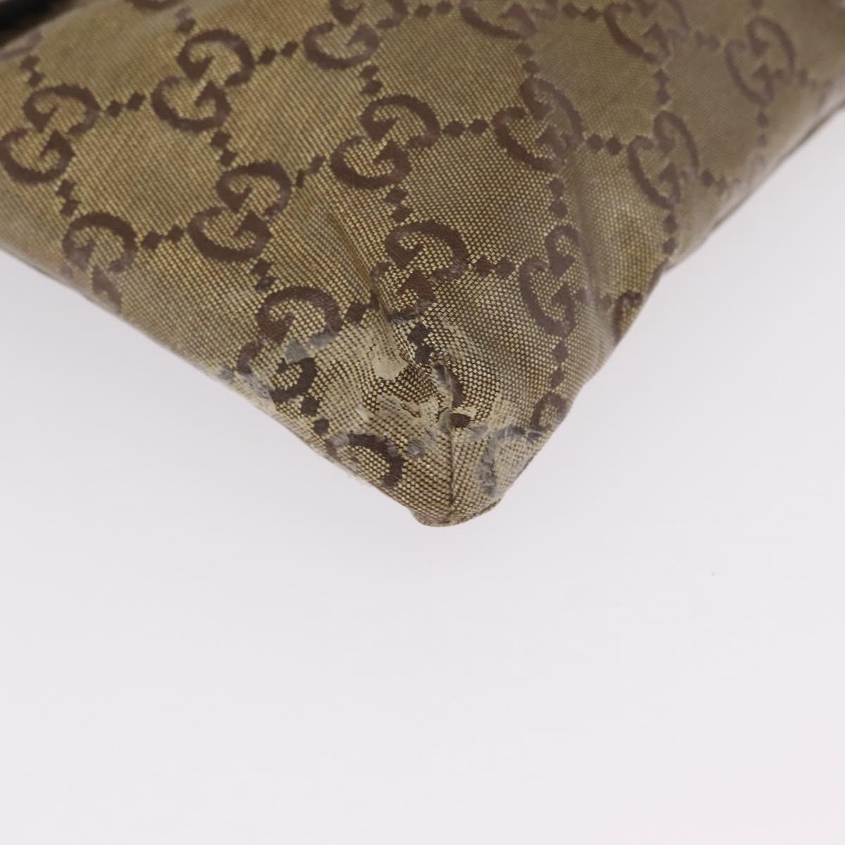 GUCCI GG Crystal Sherry Line Waist Bag PVC Gold 28566 Auth 209134