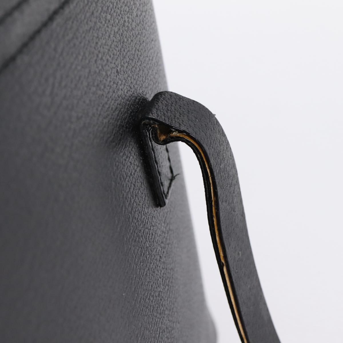 GUCCI Hand Bag Leather Black Silver 002 2123 0451 Auth 209143