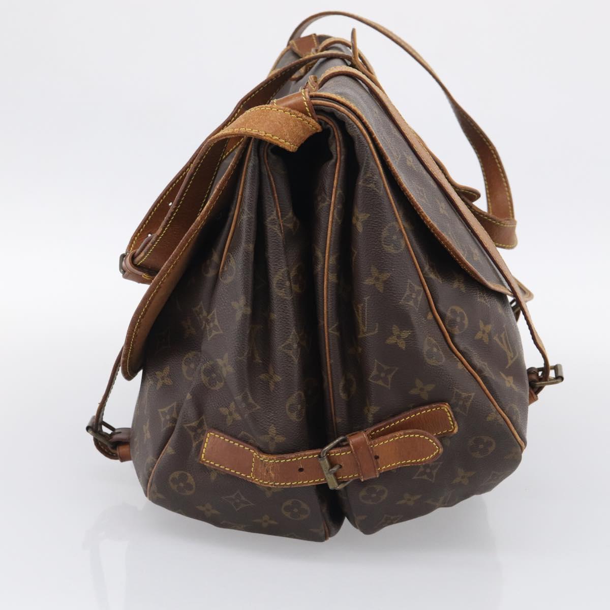 LOUIS VUITTON Monogram Saumur 43 Shoulder Bag M42252 LV Auth 209144