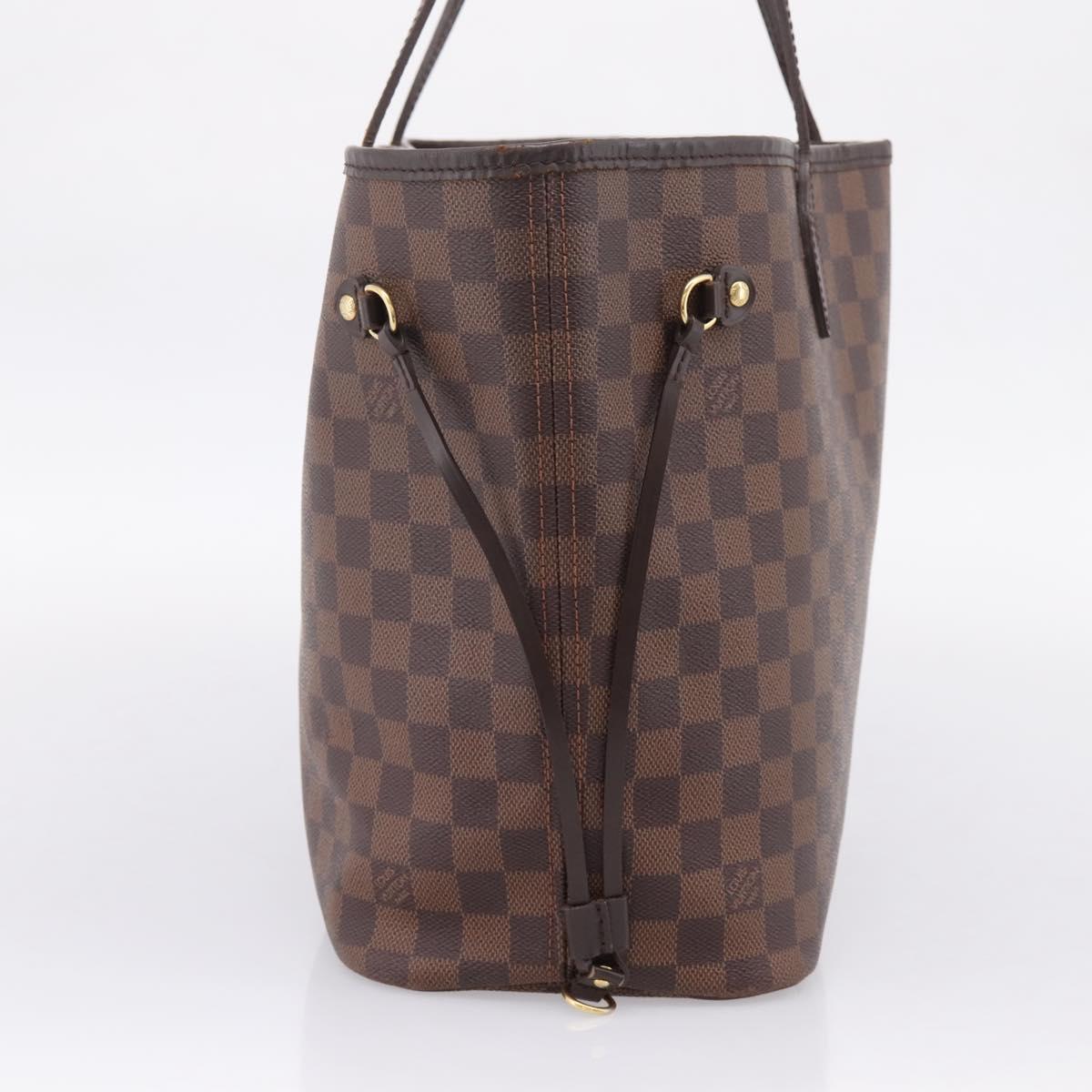 LOUIS VUITTON Damier Ebene Neverfull MM Tote Bag N51105 LV Auth 209146