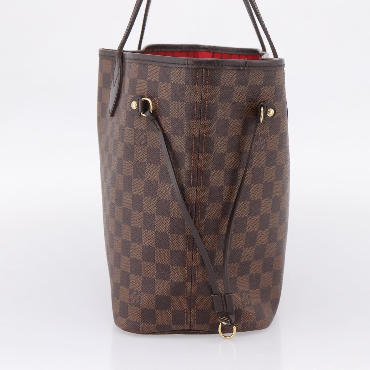 LOUIS VUITTON Damier Ebene Neverfull MM Tote Bag N51105 LV Auth 209146